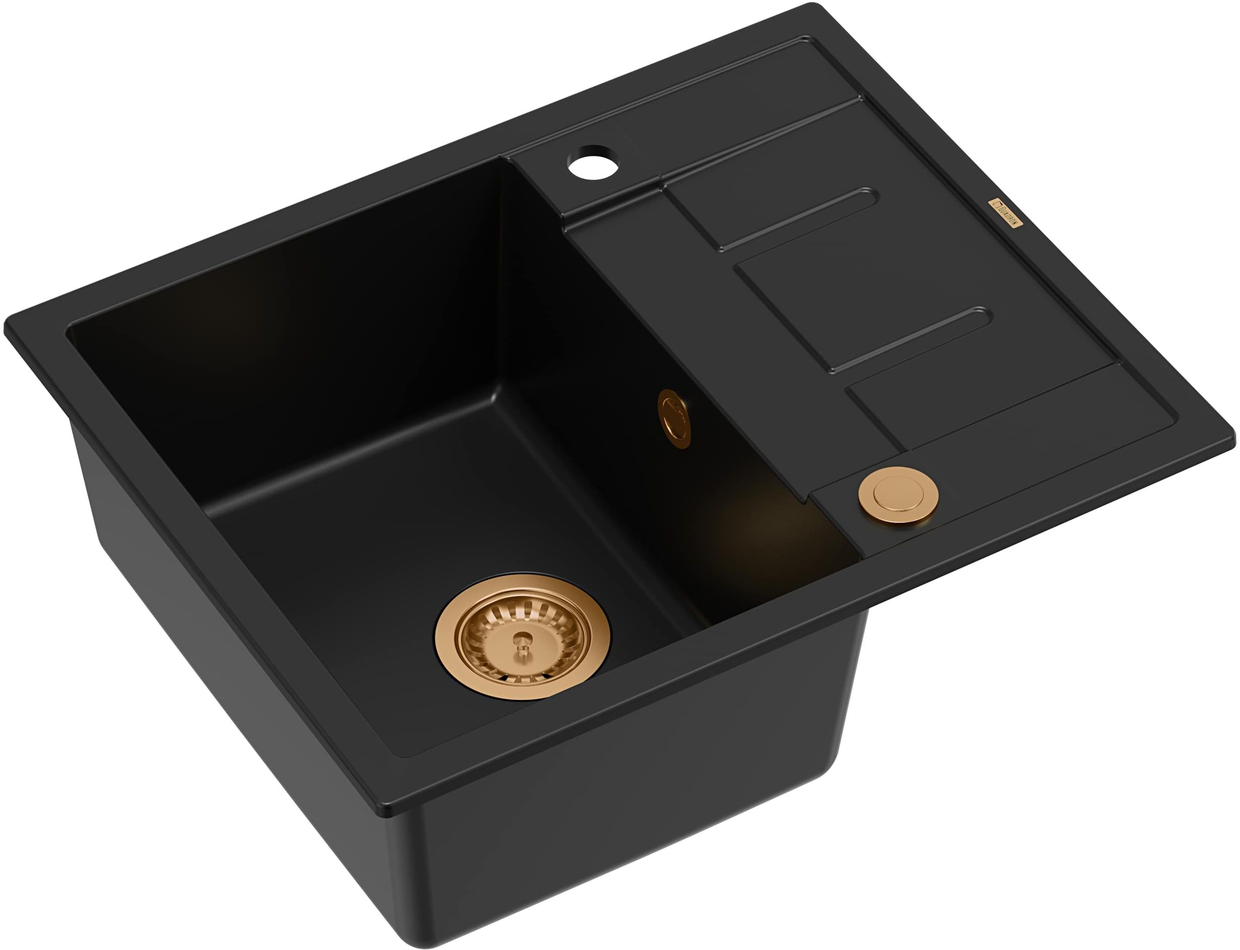 Quadron Morgan lavello graniteq 62x50 cm nero HB8210U7-C1_P2O