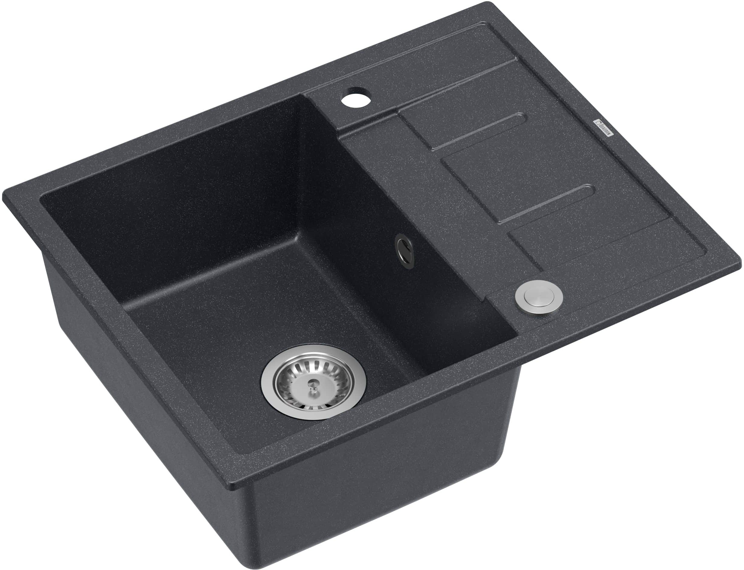 Quadron Morgan lavello graniteq 62x50 cm nero HB8210U8-BS_P2O