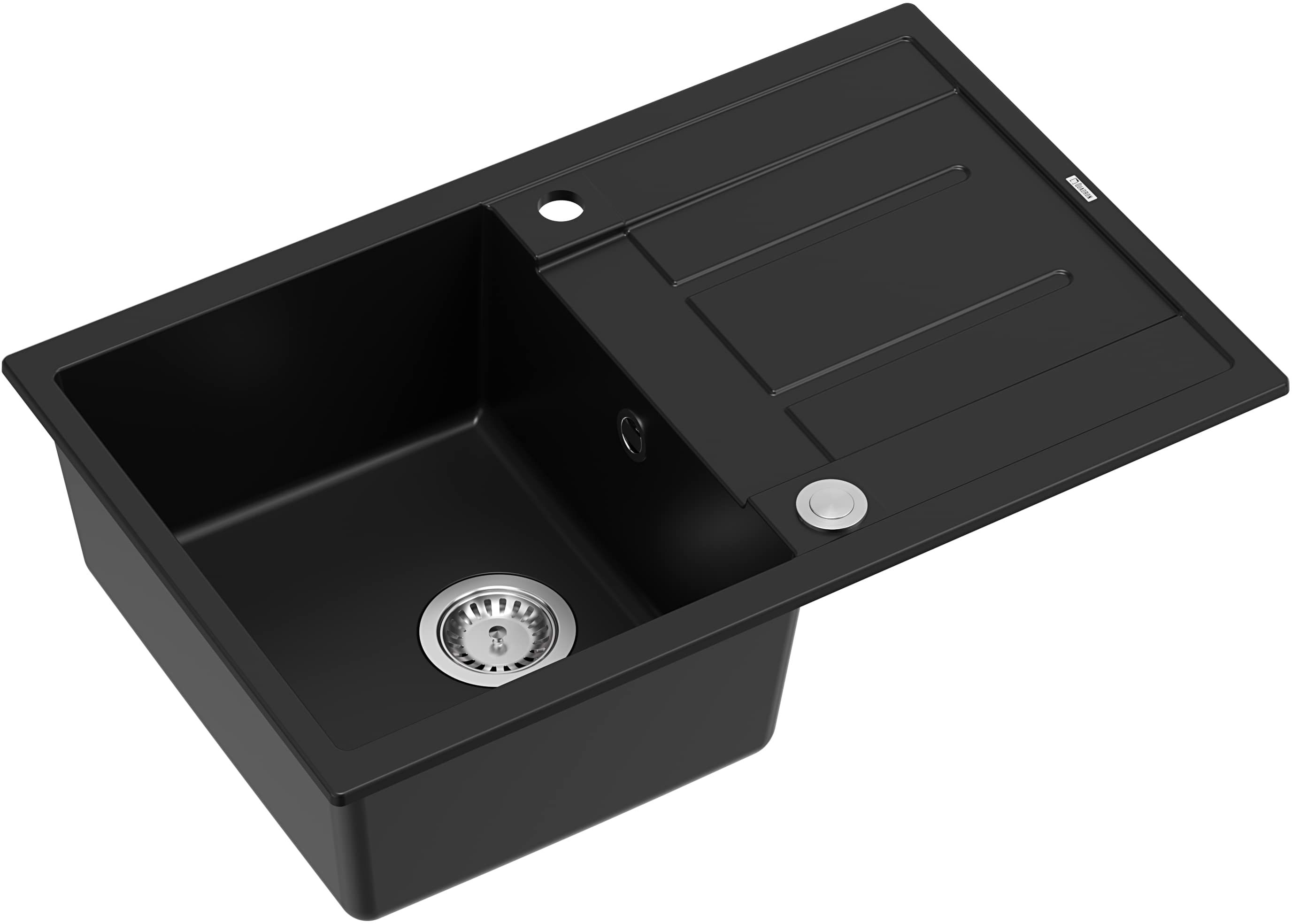 Quadron Morgan lavello graniteq 78x50 cm nero HB8203U7-BS_P2O