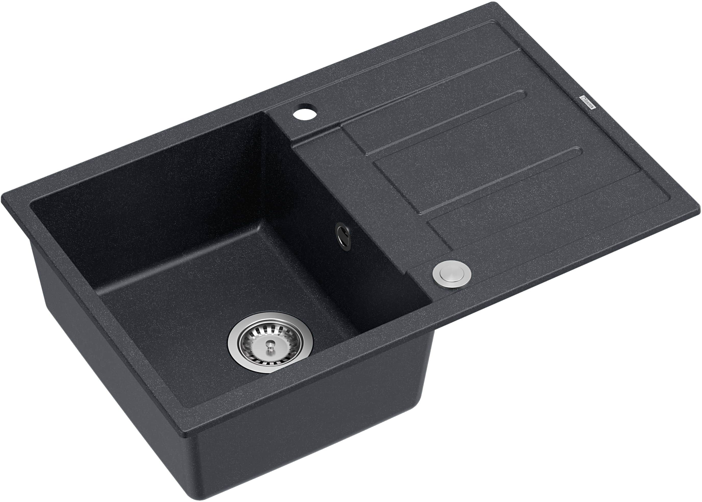 Quadron Morgan lavello graniteq 78x50 cm nero HB8203U8-BS_P2O