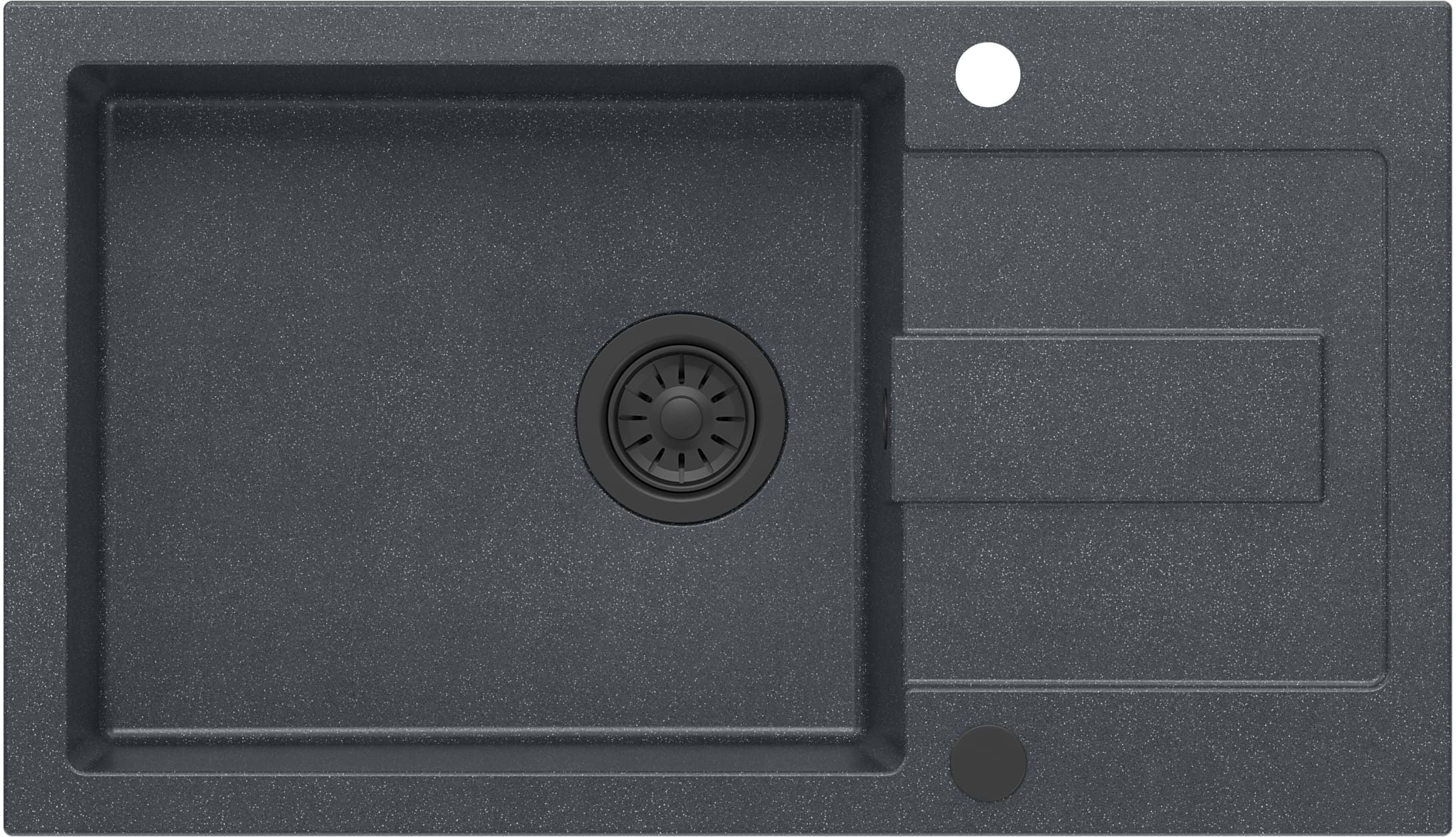 Quadron Christian lavello graniteq 78x45 cm nero HCQC57845CZK_PC