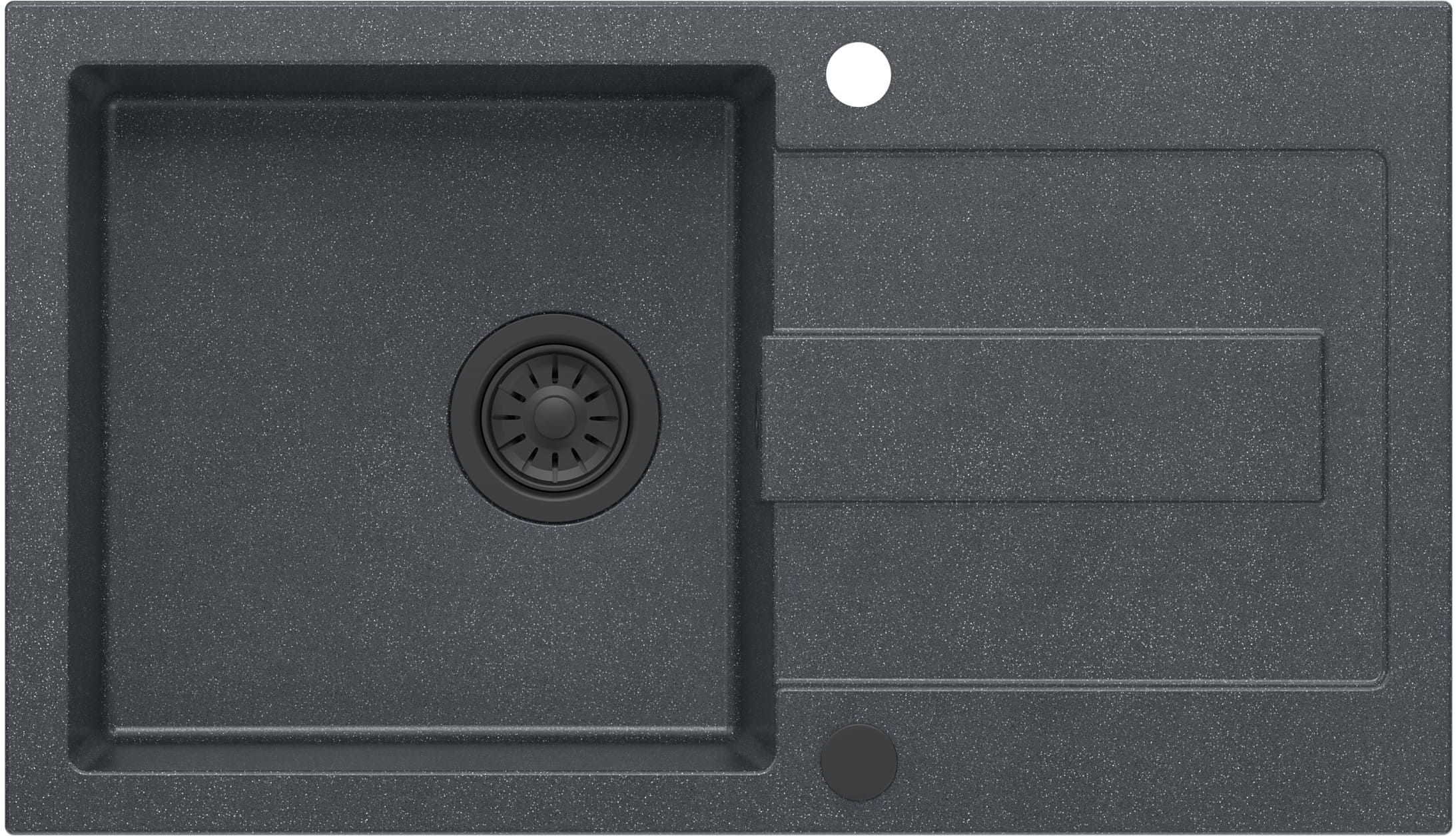 Quadron Christian lavello graniteq 78x45 cm nero HCQC7845CZK_PC