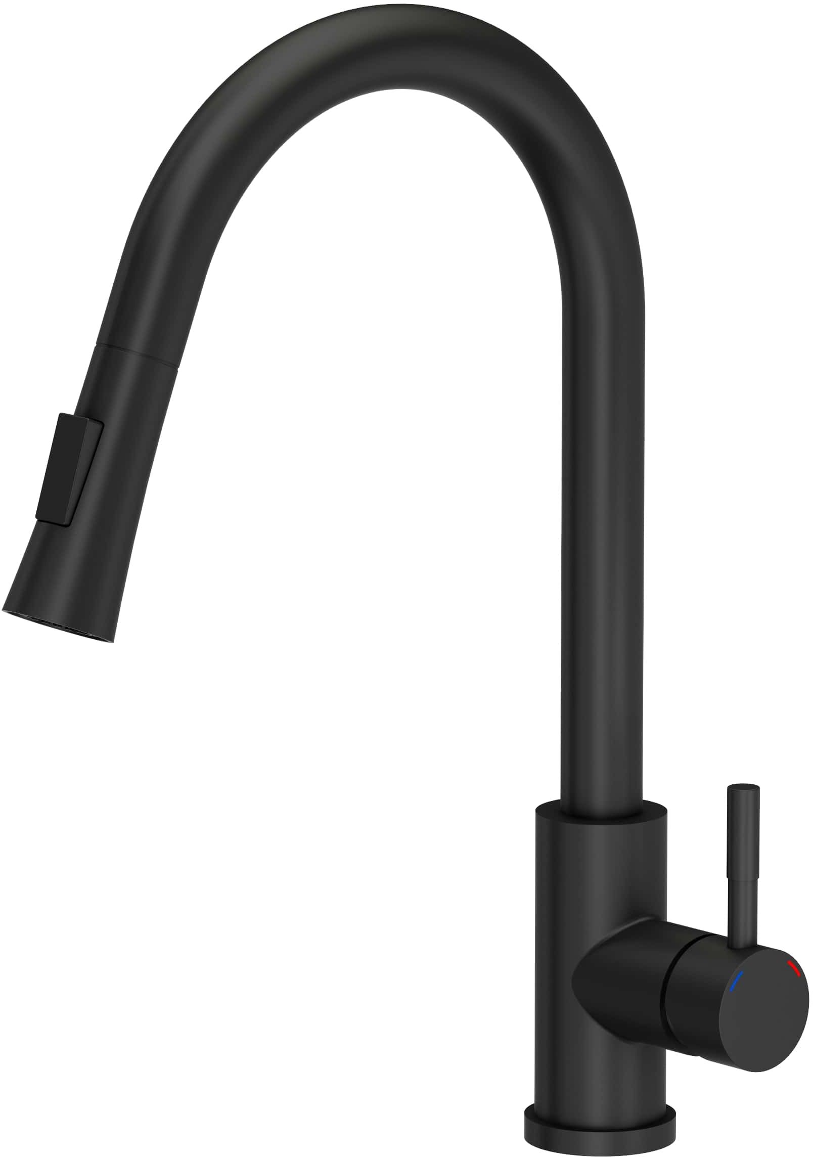 Quadron Julia rubinetto da cucina verticale nero 3673500BLM