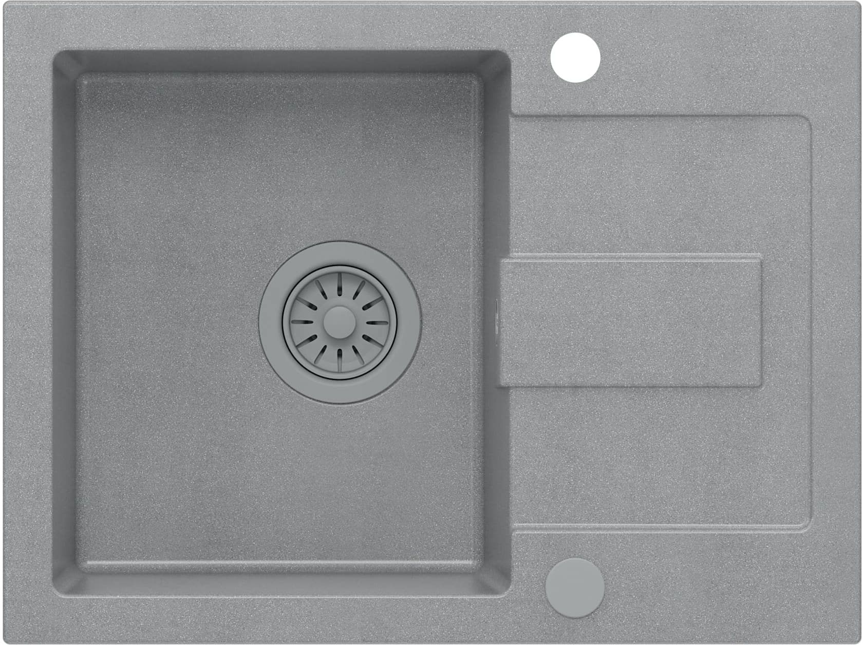 Quadron Christian lavello graniteq 60x45 cm grigio/grafite/inox HCQC6045SZK_PC