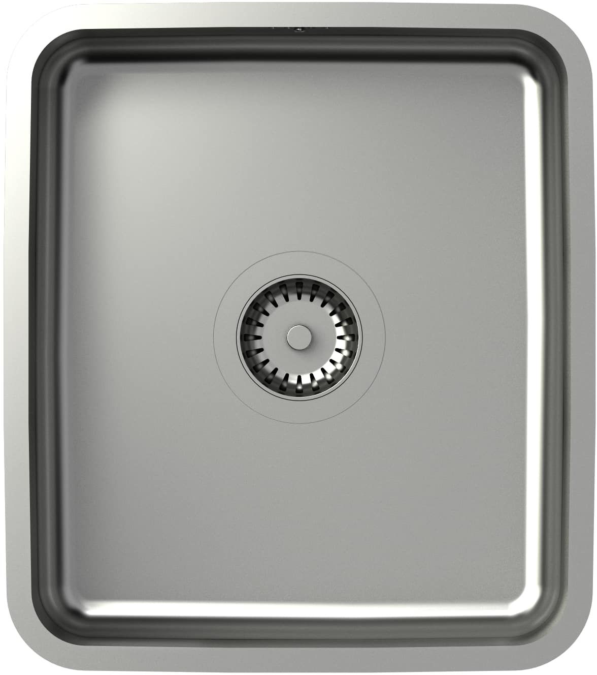 Quadron Patric lavello in acciaio con sifone 44x39 cm KS1U4035BS_KBS