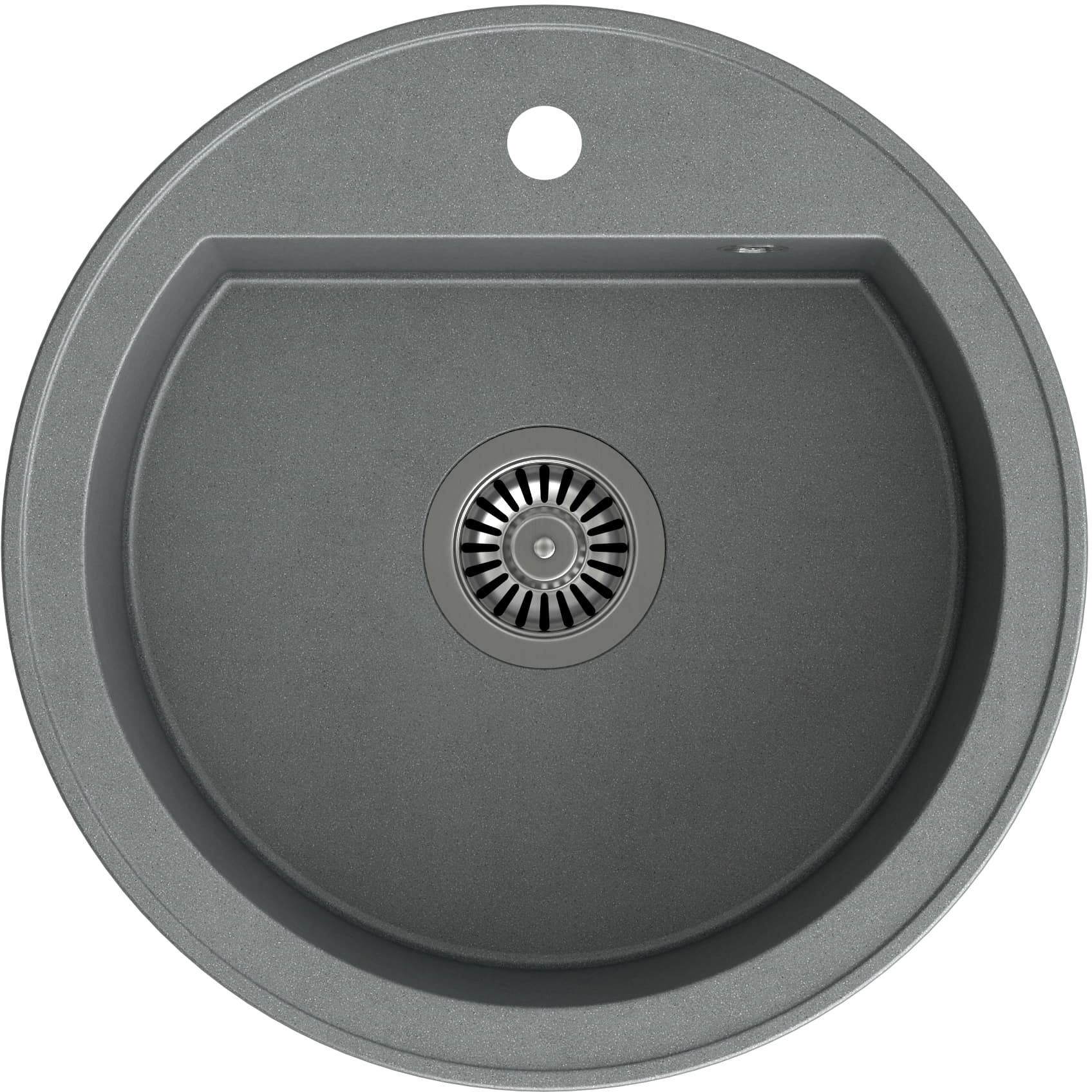 Quadron Johnny lavello graniteq 51x51 cm grigio/grafite/inox HCQC5151SZK