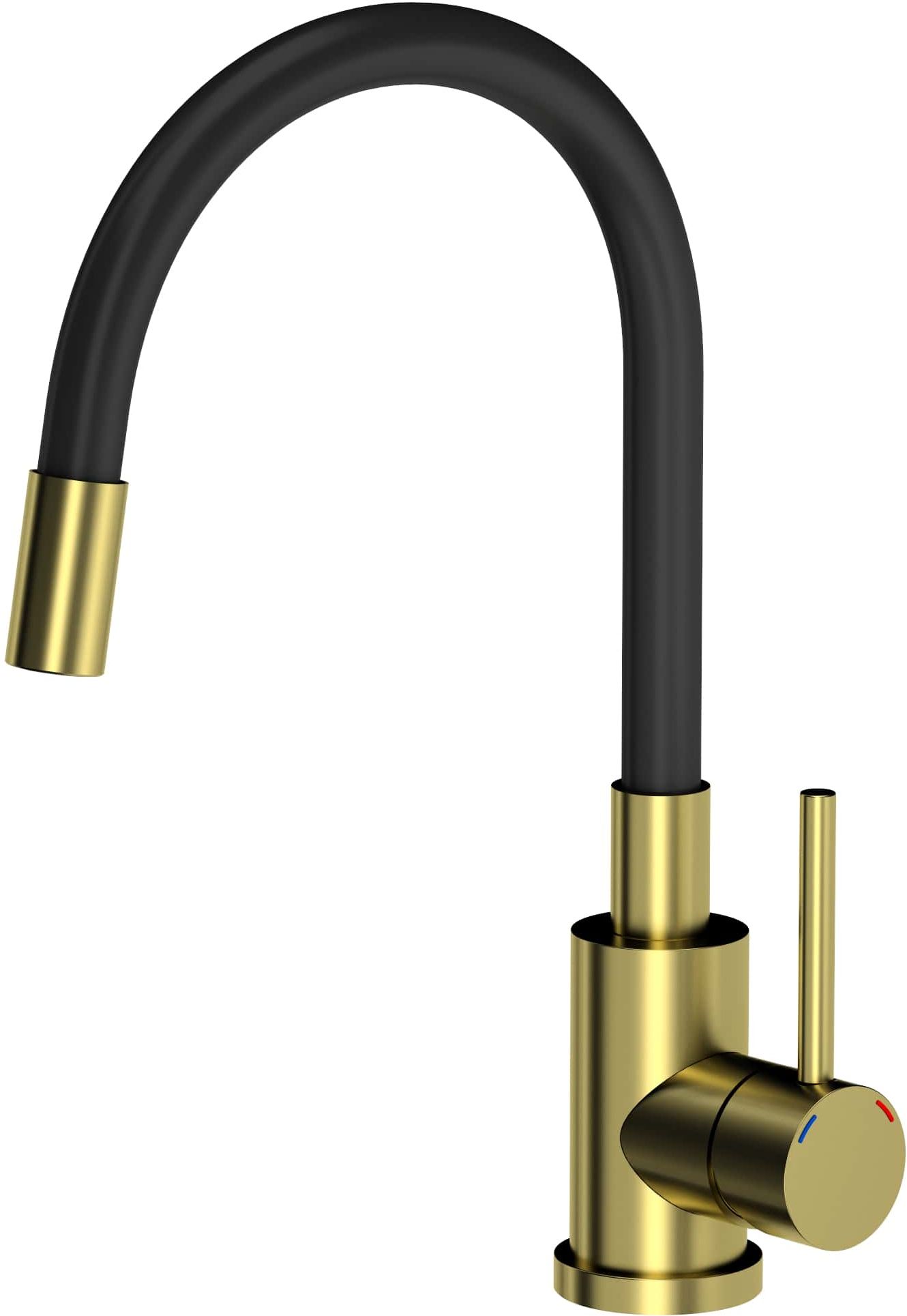 Quadron Maggie rubinetto da cucina verticale nero-oro/oro antico 3323503PVDG1