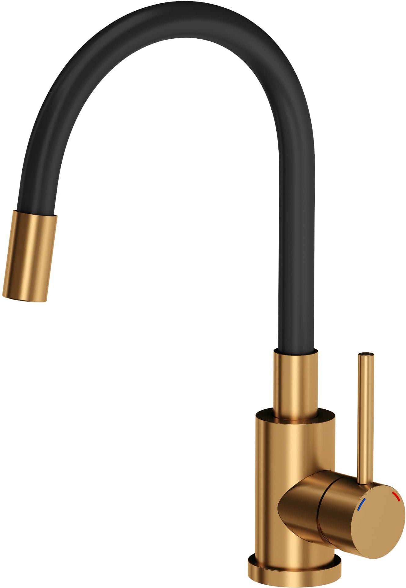 Quadron Maggie rubinetto da cucina verticale nero-rame 3323503PVDC1