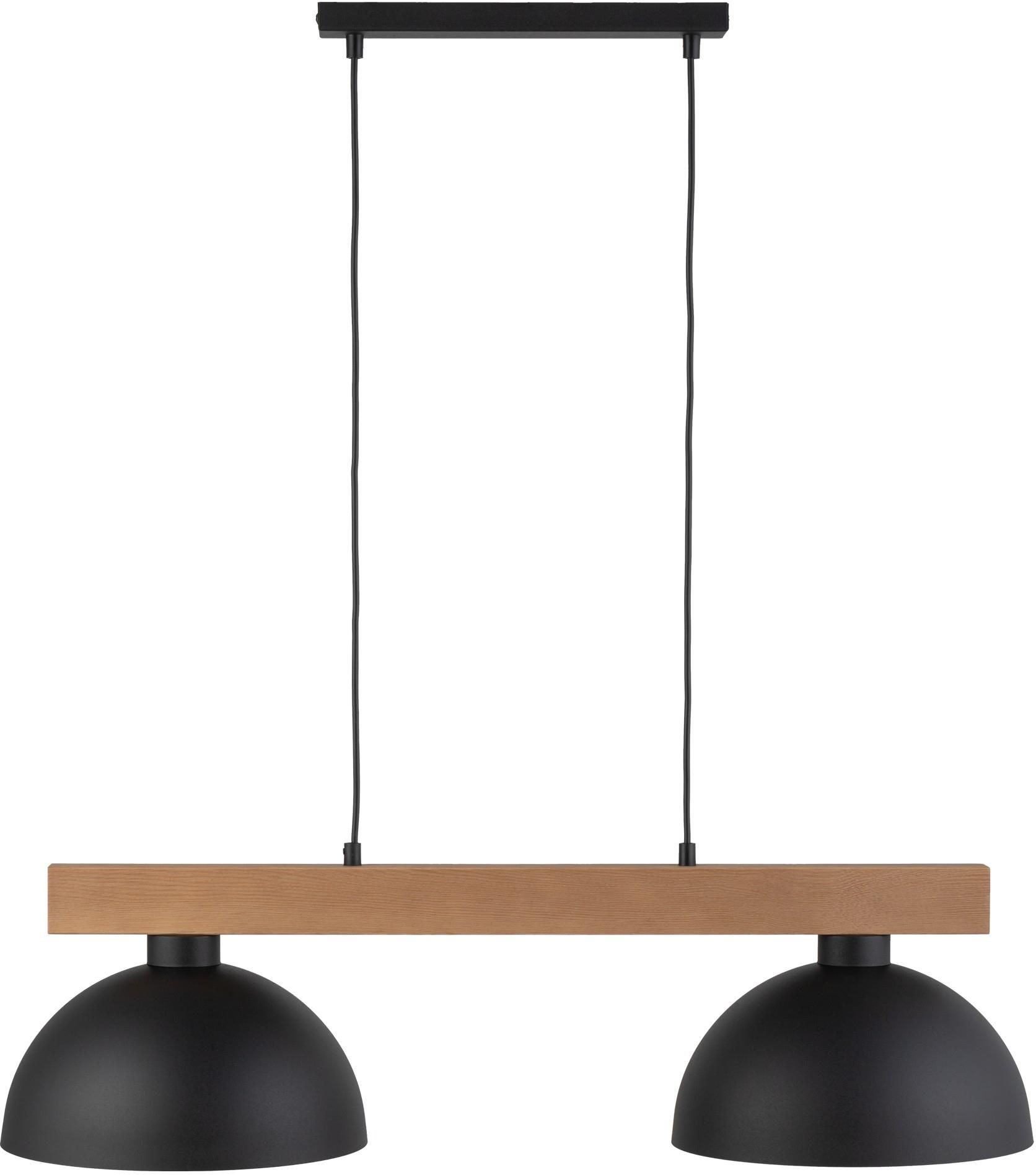 TK Lighting Oslo lampada sospesa 2x15 W nero-legno 4711