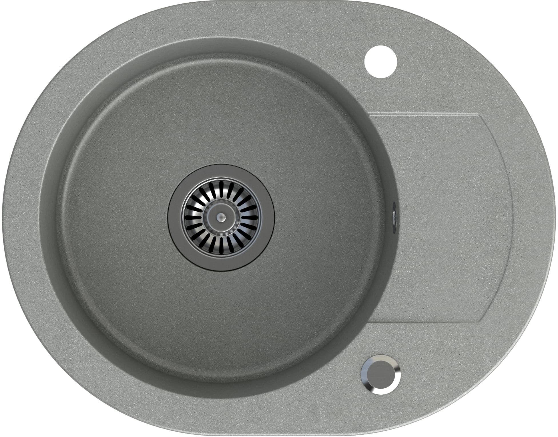 Quadron Johnny lavello graniteq 58.5x46 cm grigio/grafite/inox HCQC5846SZK