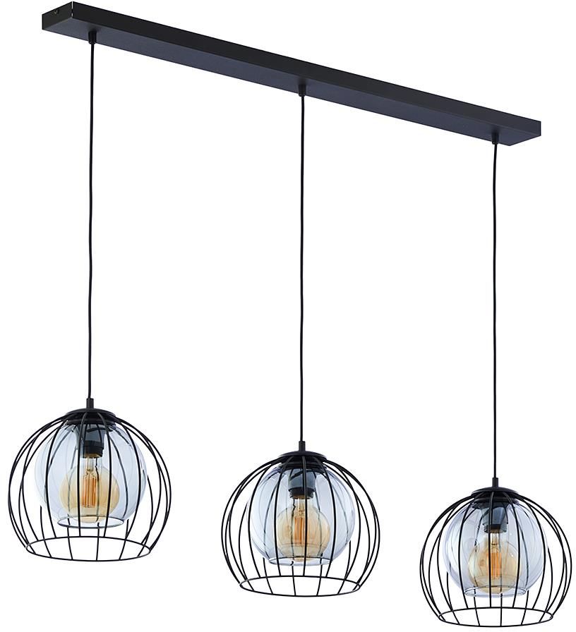 TK Lighting Universo lampada sospesa 3x15 W nero-grafite 4483