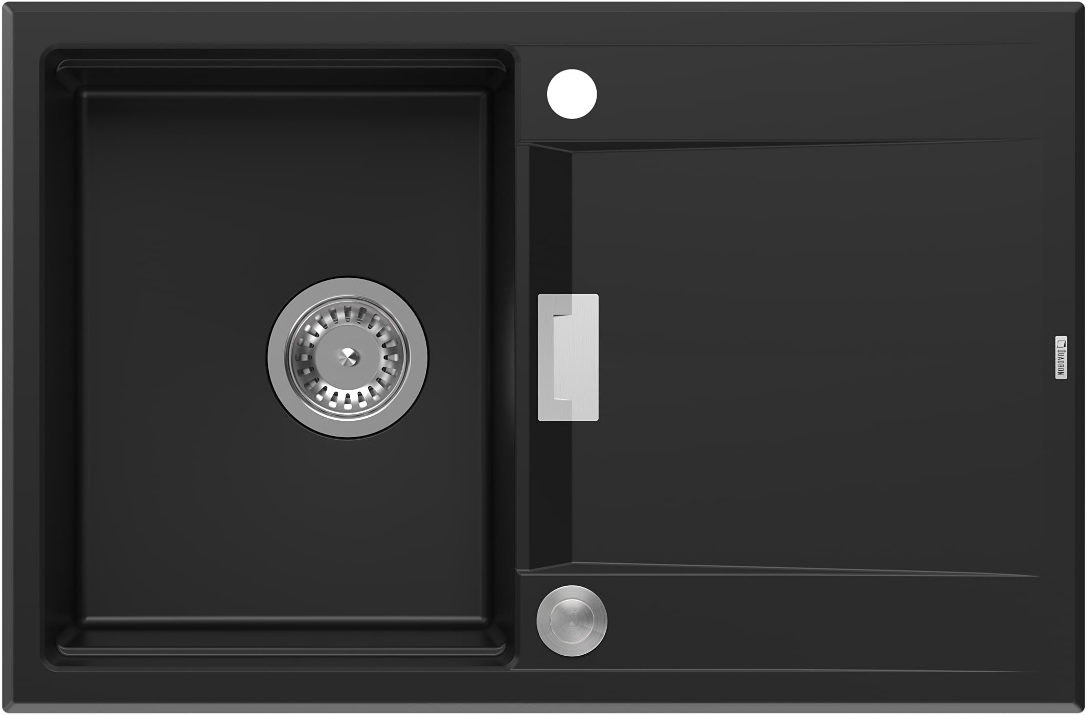 Quadron Owen lavello graniteq 76x50 cm nero HQO7650U7_BS
