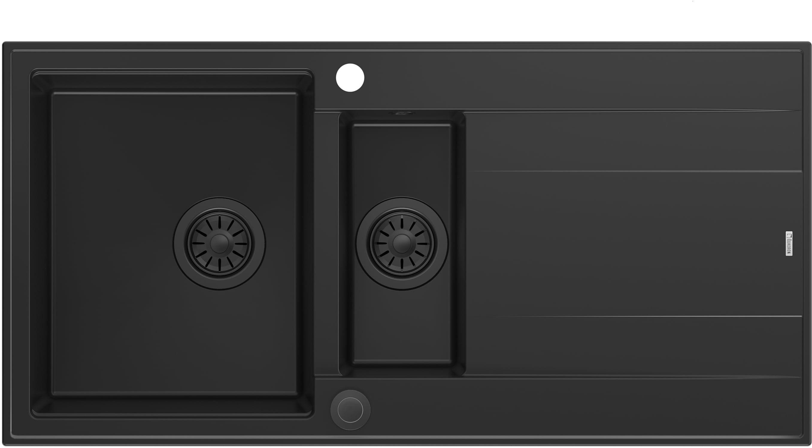 Quadron Evan lavello graniteq 100x50 cm nero HQE510050U7_BLM_P2O