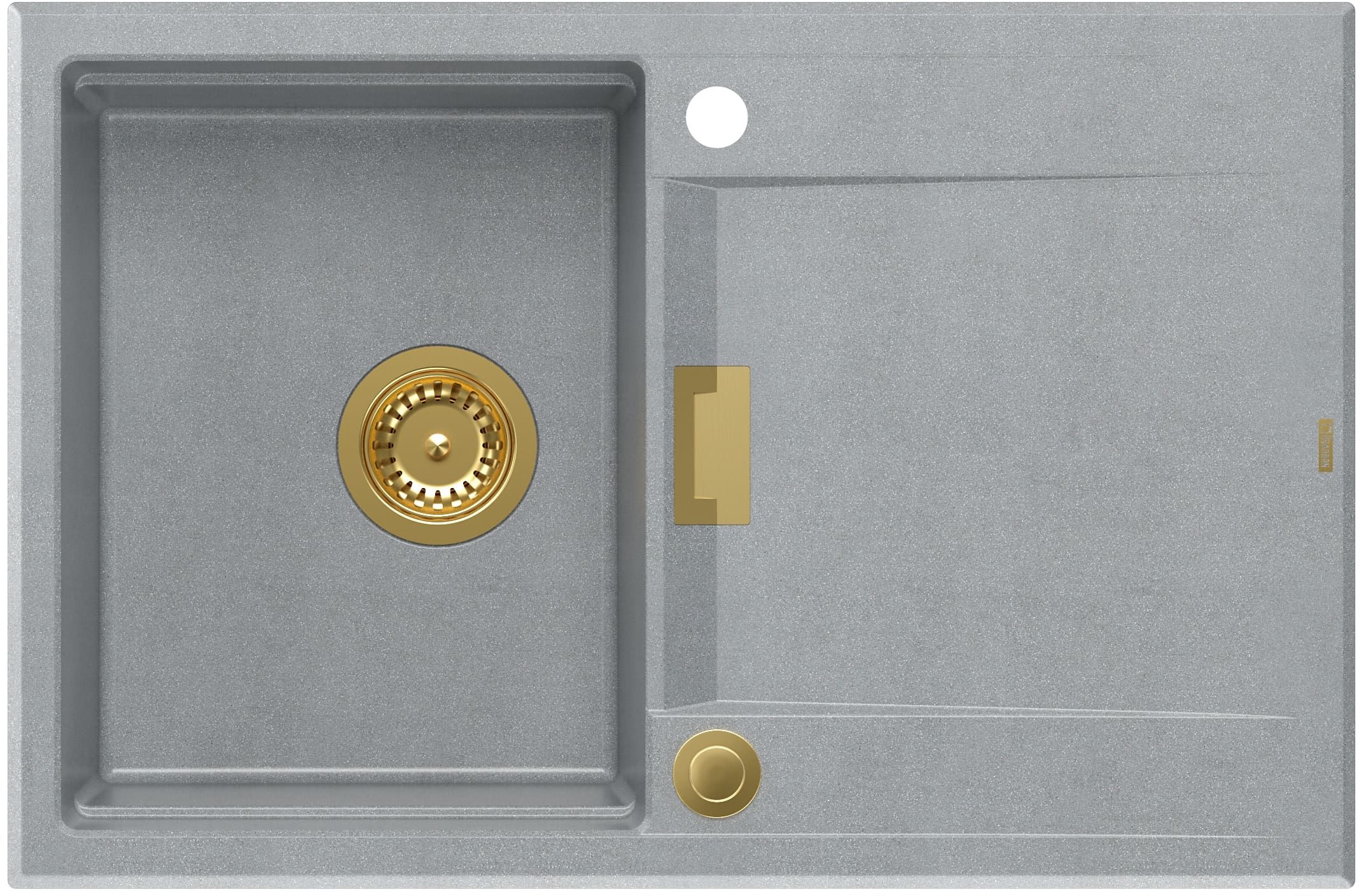 Quadron Owen lavello graniteq 76x50 cm grigio/grafite/inox HQO7650U5_PVDG1