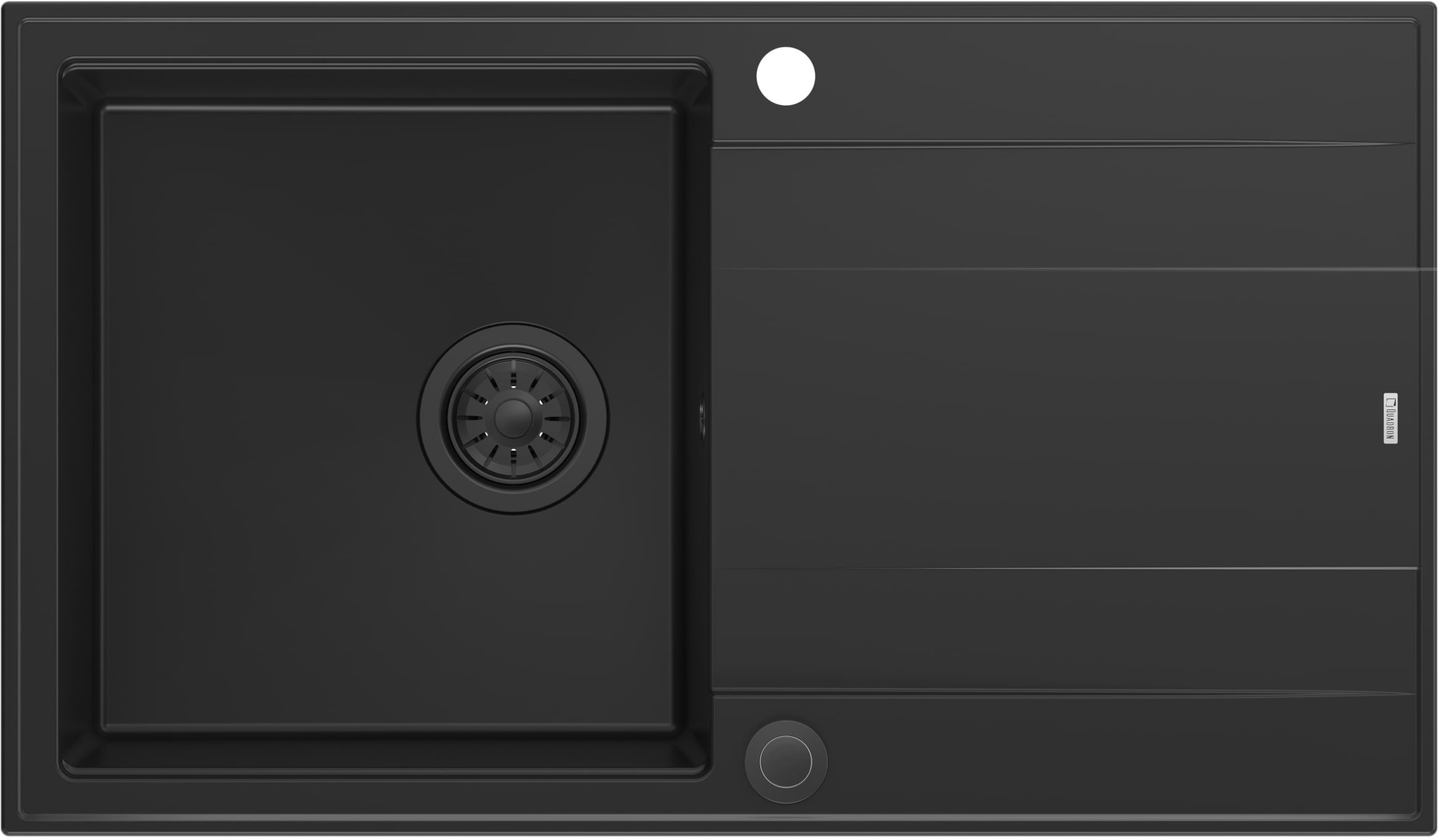 Quadron Evan lavello graniteq 86x50 cm nero HCQE8650U7_BLM_P2O