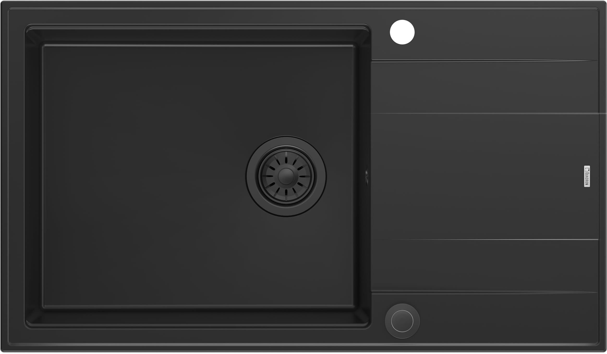 Quadron Evan lavello graniteq 86x50 cm nero HCQE58650U7_BLM_P2O