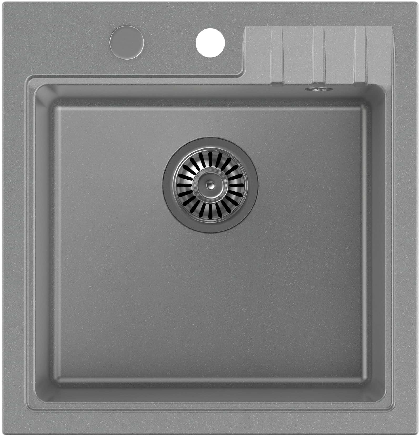 Quadron Peter lavello graniteq 50x52 cm grigio/grafite/inox HCQP5052SZK