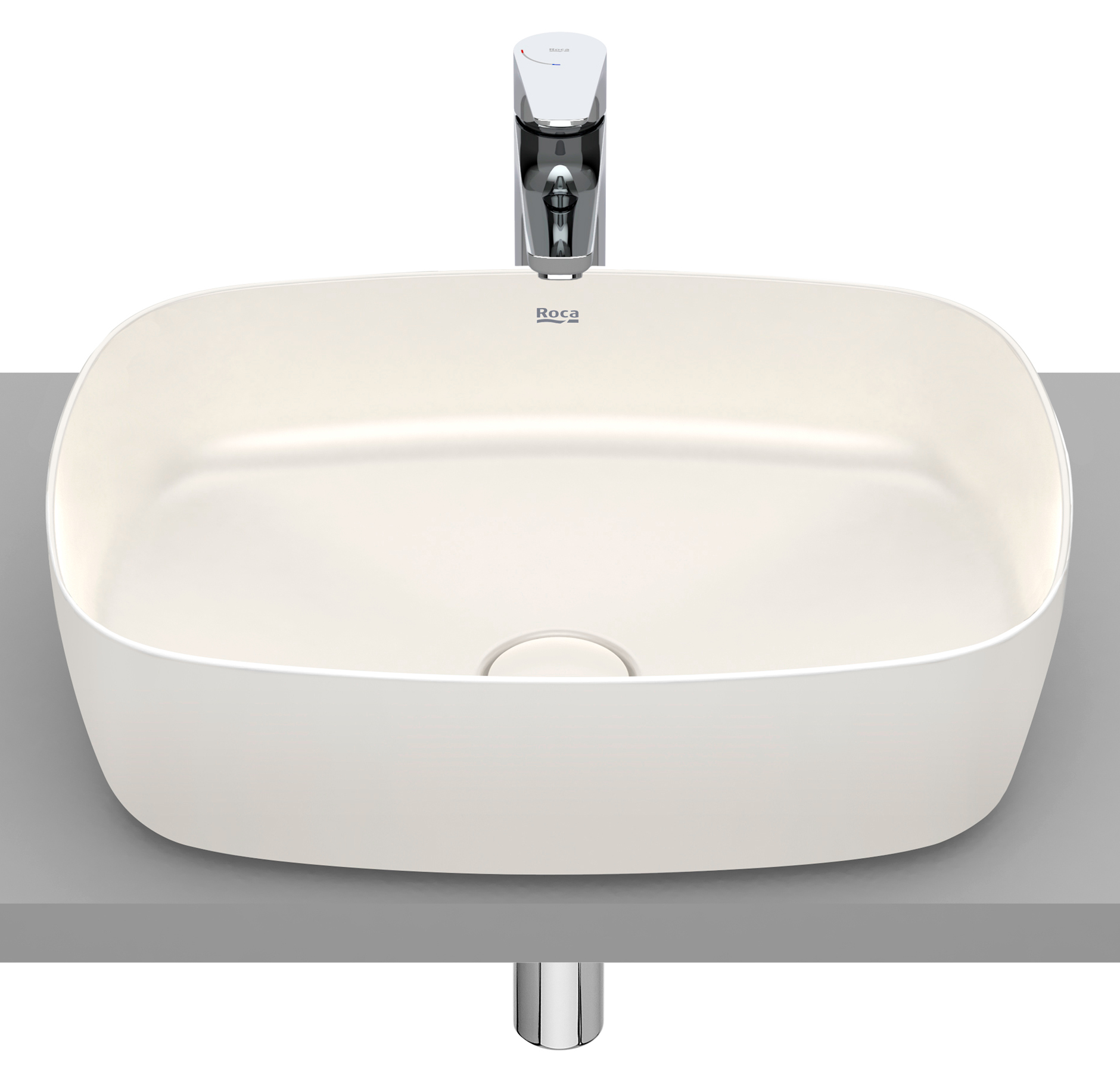 Roca Inspira lavabo 50x37 cm rettangolare da appoggio marrone/beige A327500650