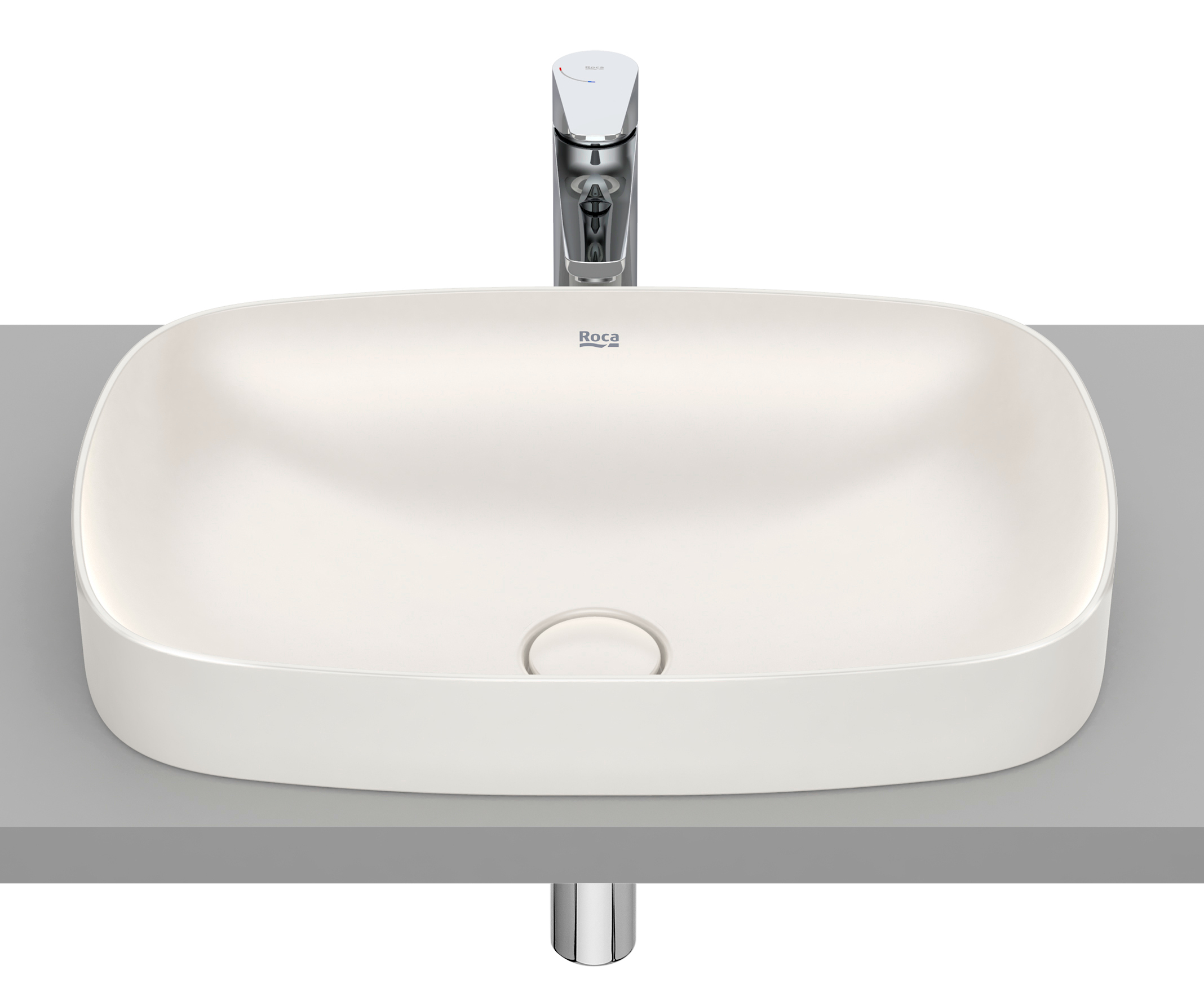 Roca Inspira lavabo 55x37 cm rettangolare da incasso marrone/beige A327504650