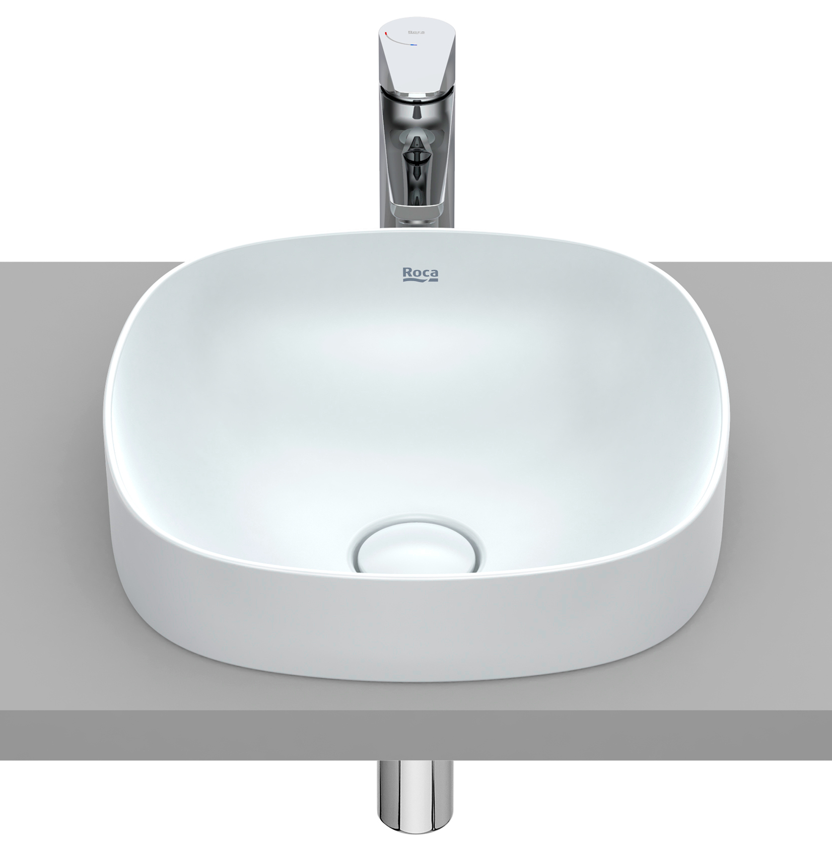 Roca Inspira lavabo 37x37 cm quadrata da incasso A32750R630