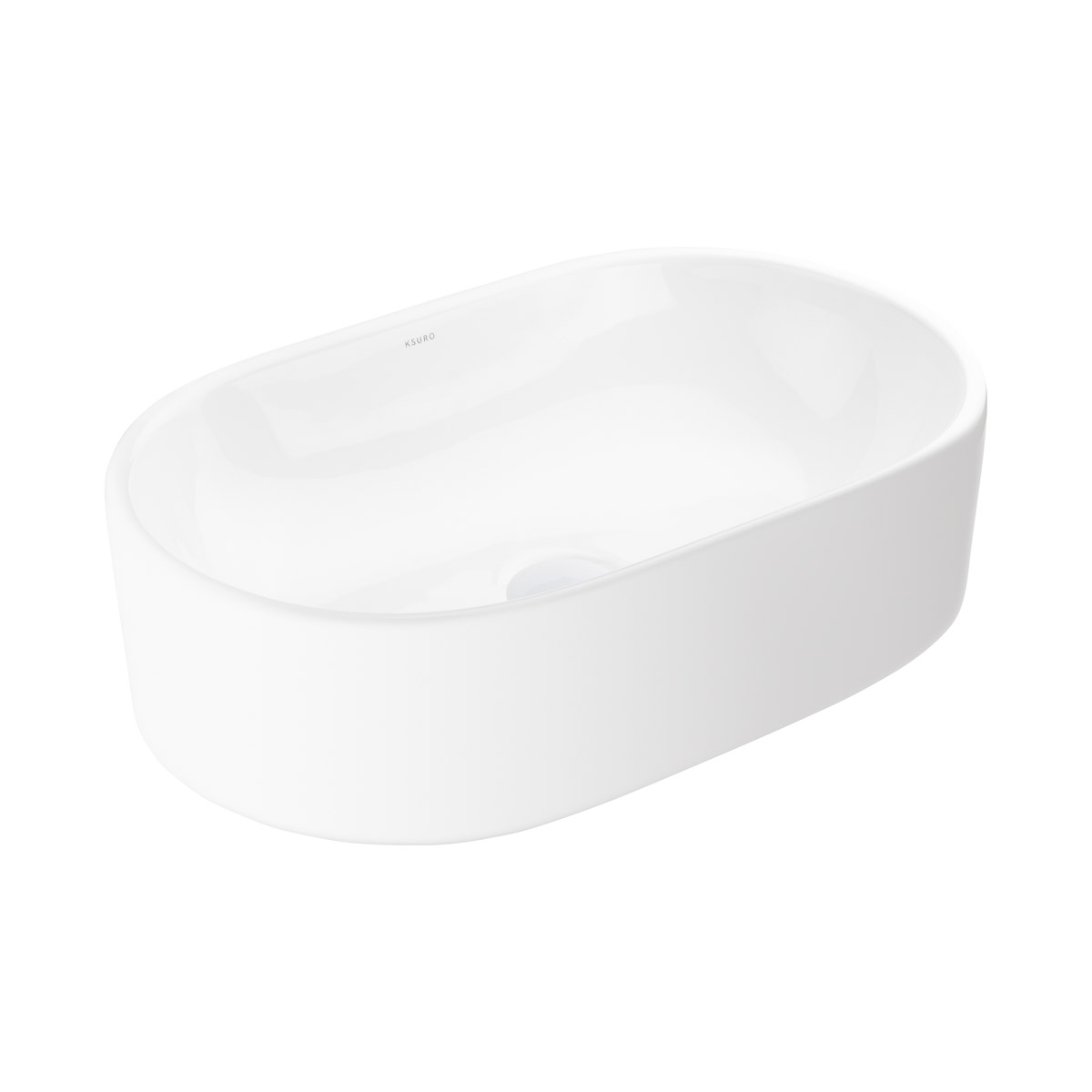 Ksuro 101 lavabo 51.5x32.5 cm ovale da appoggio bianco 20005000