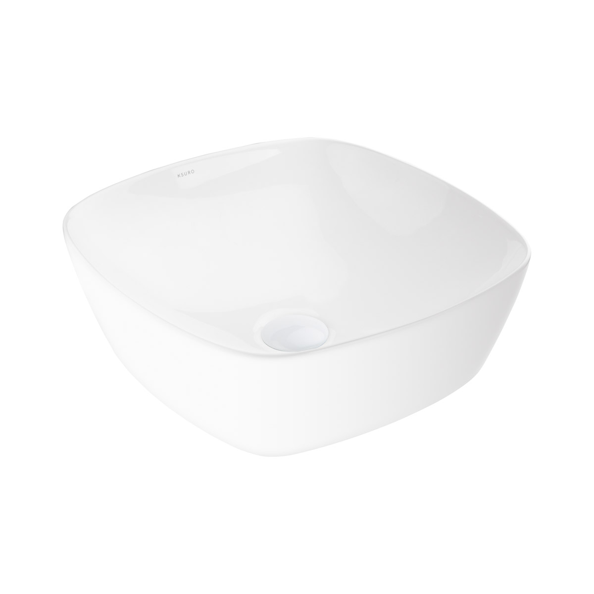 Ksuro 103 lavabo 40x40 cm quadrata da appoggio bianco 20807000