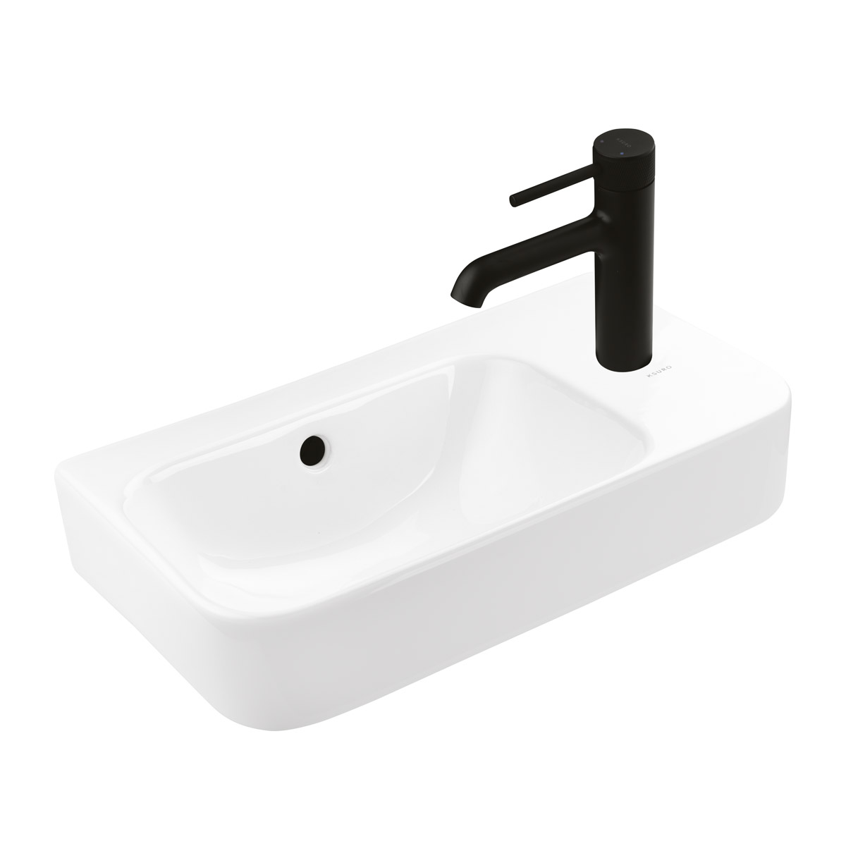 Ksuro 107 lavabo 45x26 cm rettangolare da appoggio bianco 21804000