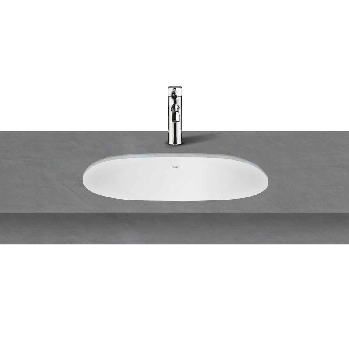 Ksuro 109 lavabo 49.5x35 cm ovale sottopiano bianco 20814000