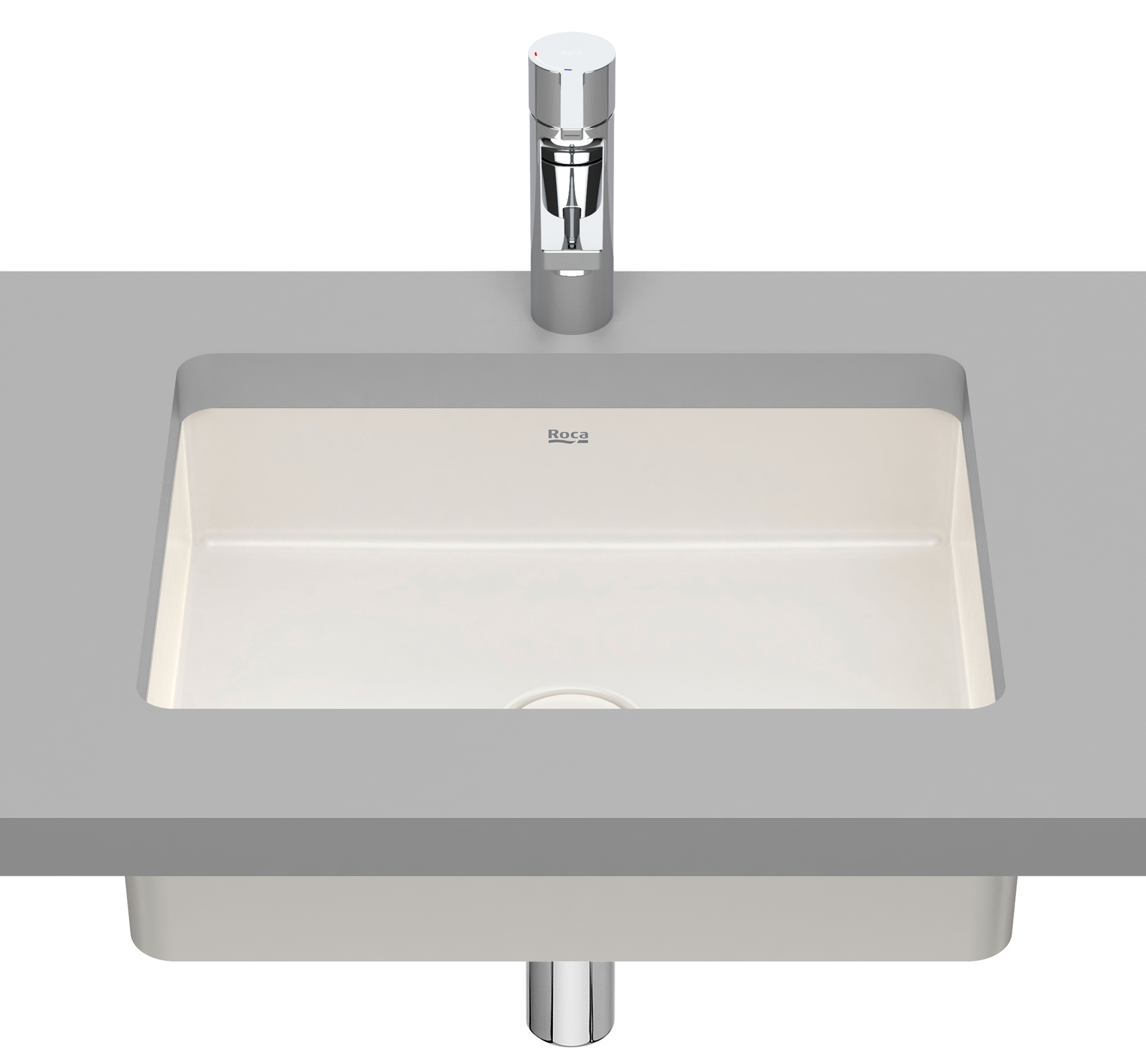 Roca Inspira lavabo 43x32.5 cm rettangolare sottopiano marrone/beige opaca A327536650