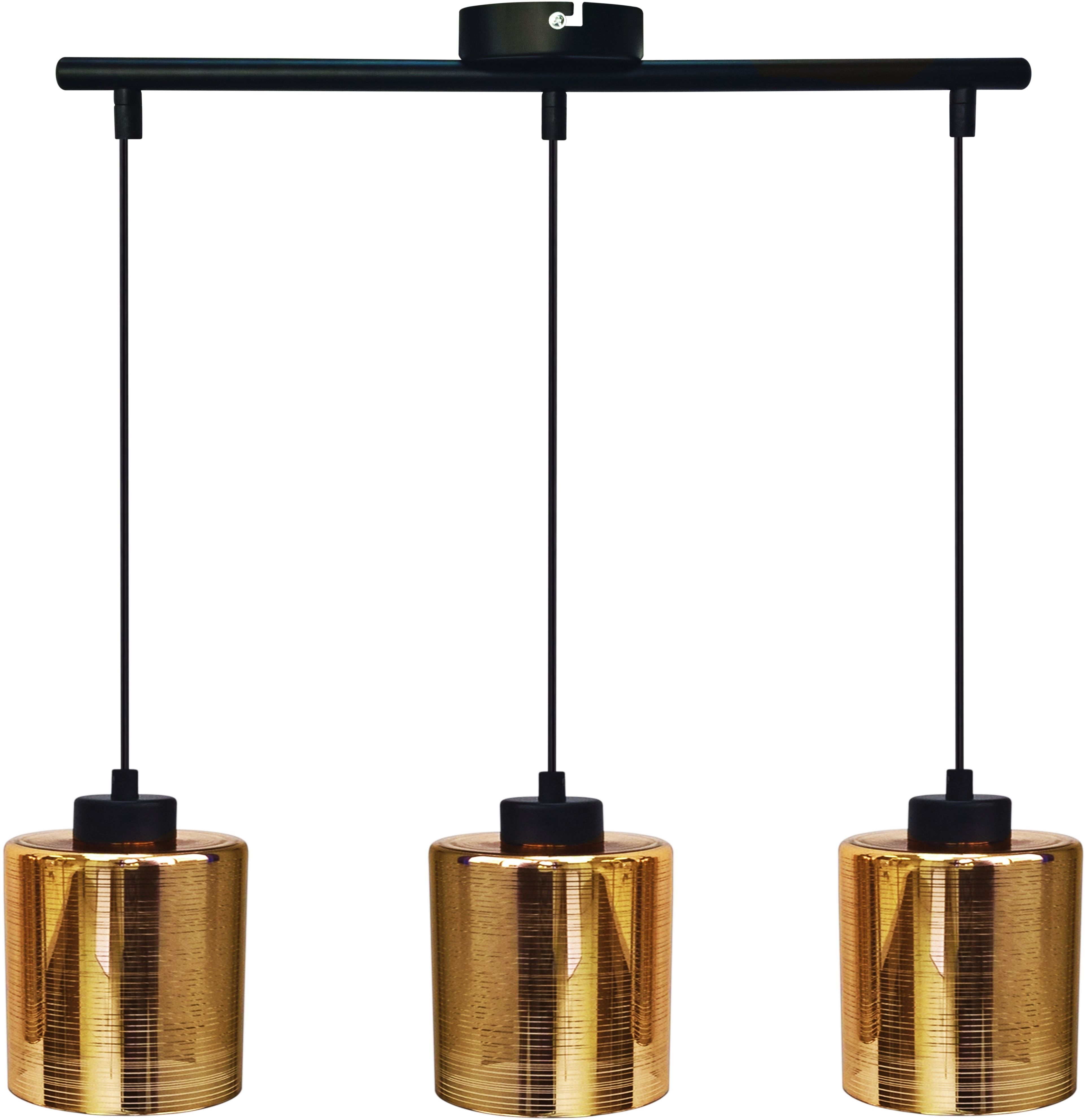 Candellux Cox lampada sospesa 3x60 W nero-oro 33-59369