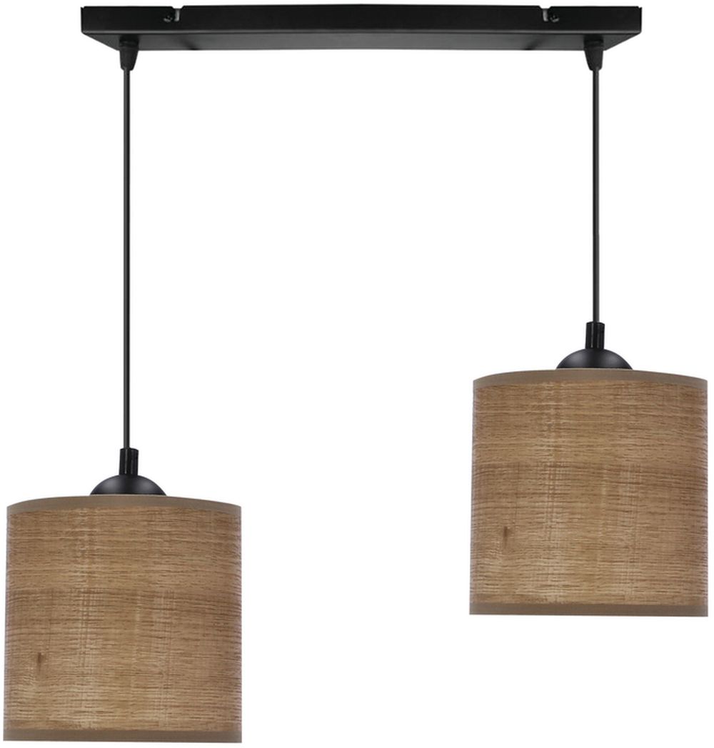 Candellux Legno lampada sospesa 2x40 W nero-beige 32-18328