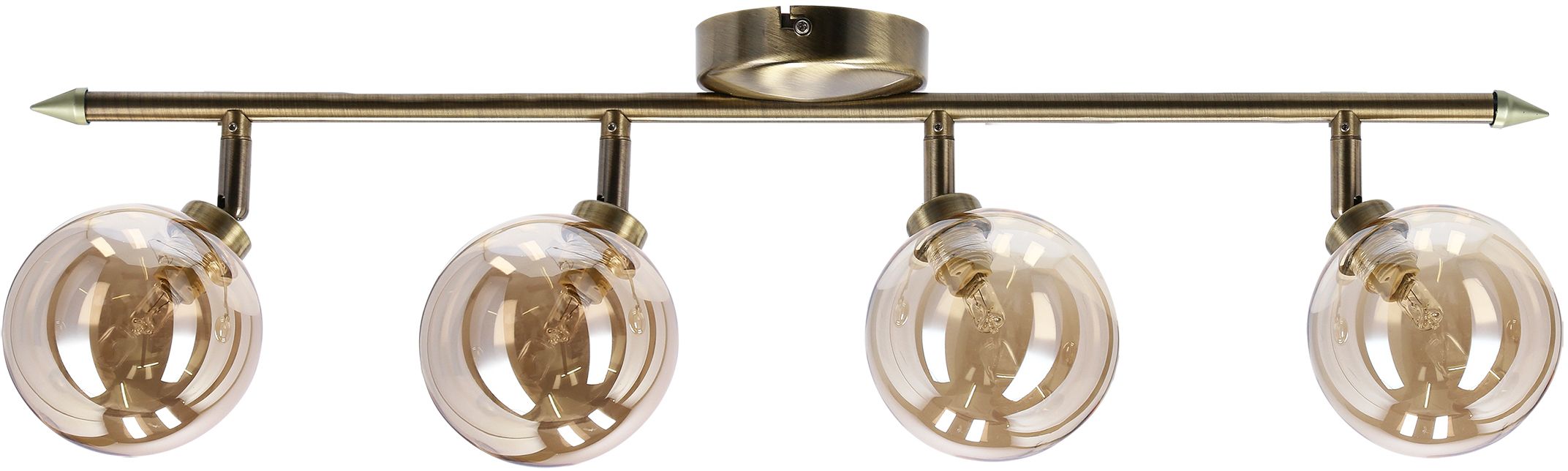Candellux Rodia lampada da soffitto 4x40 W verderame-ambra 94-16560