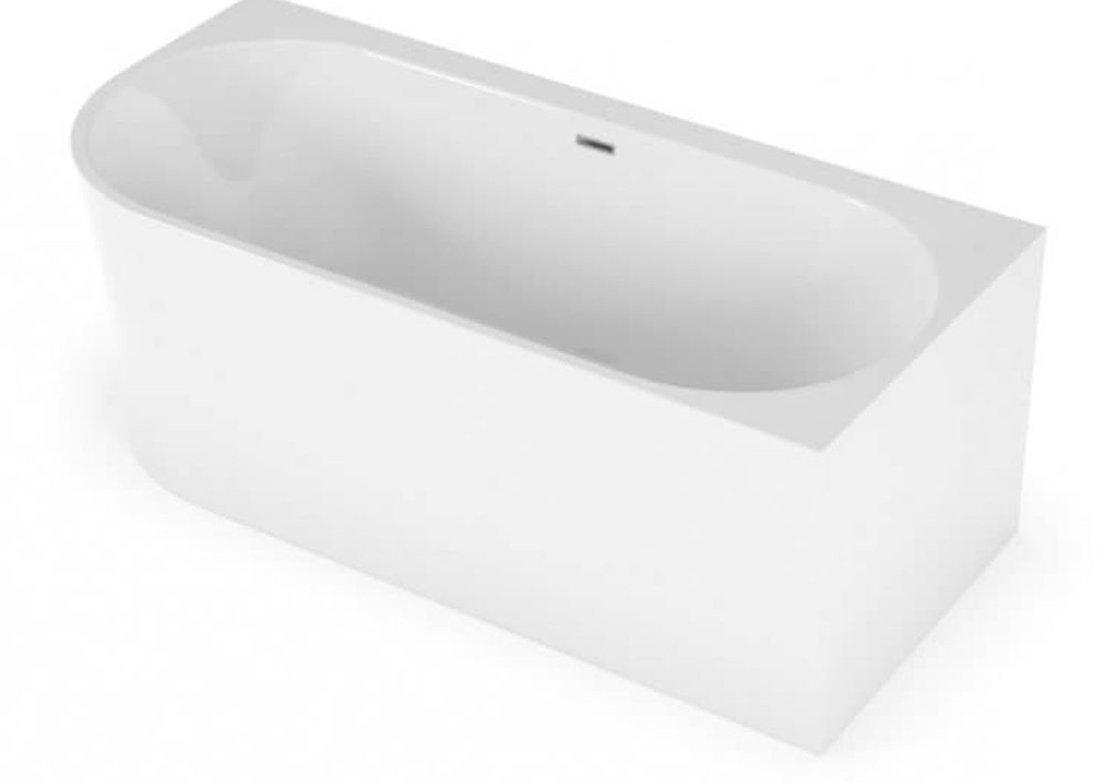 Polimat Sola vasca da bagno angolare 160x75 cm bianco 00070