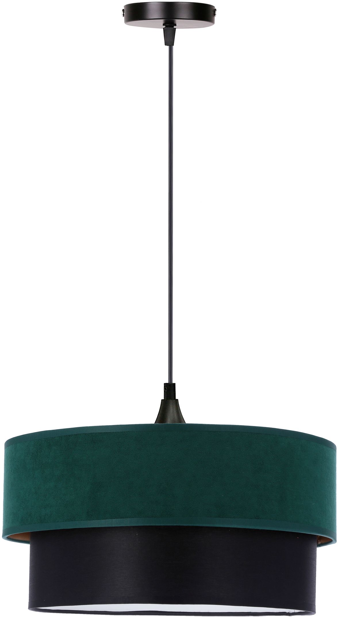 Candellux Solanto lampada sospesa 1x60 W nero-verde-oro 31-19707