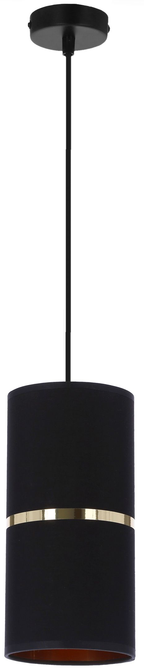 Candellux Gina lampada sospesa 1x60 W nero-oro 31-19639