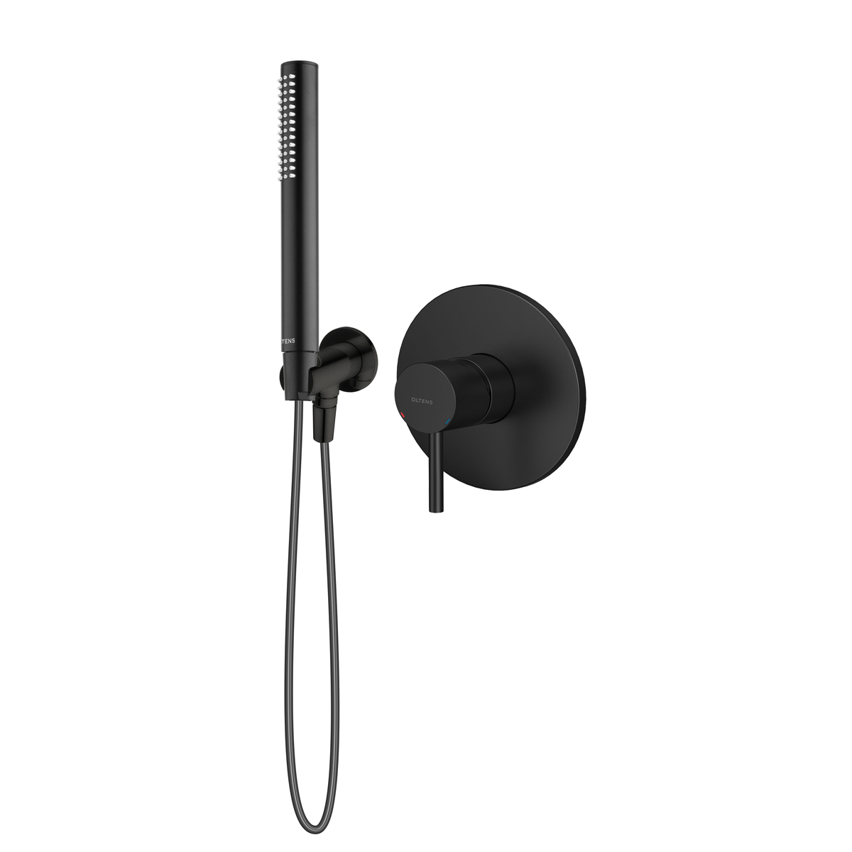 Set rubinetto per doccia Oltens Molle 33100300, prese d'acqua con supporto doccetta Oltens Hvita 39304300, 37102300, 37200300