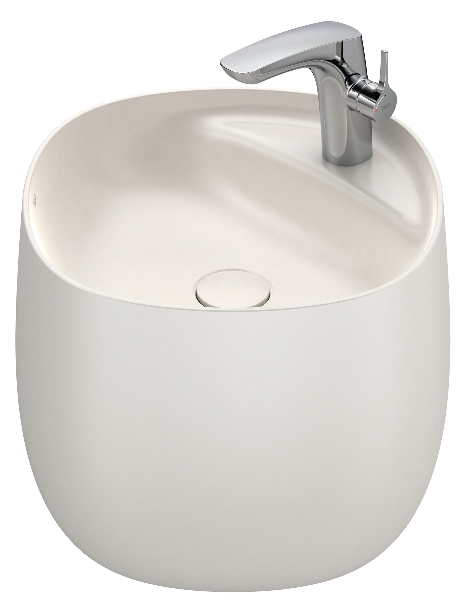 Roca Beyond lavabo 47x46 cm ovale a parete marrone/beige A3270B1650