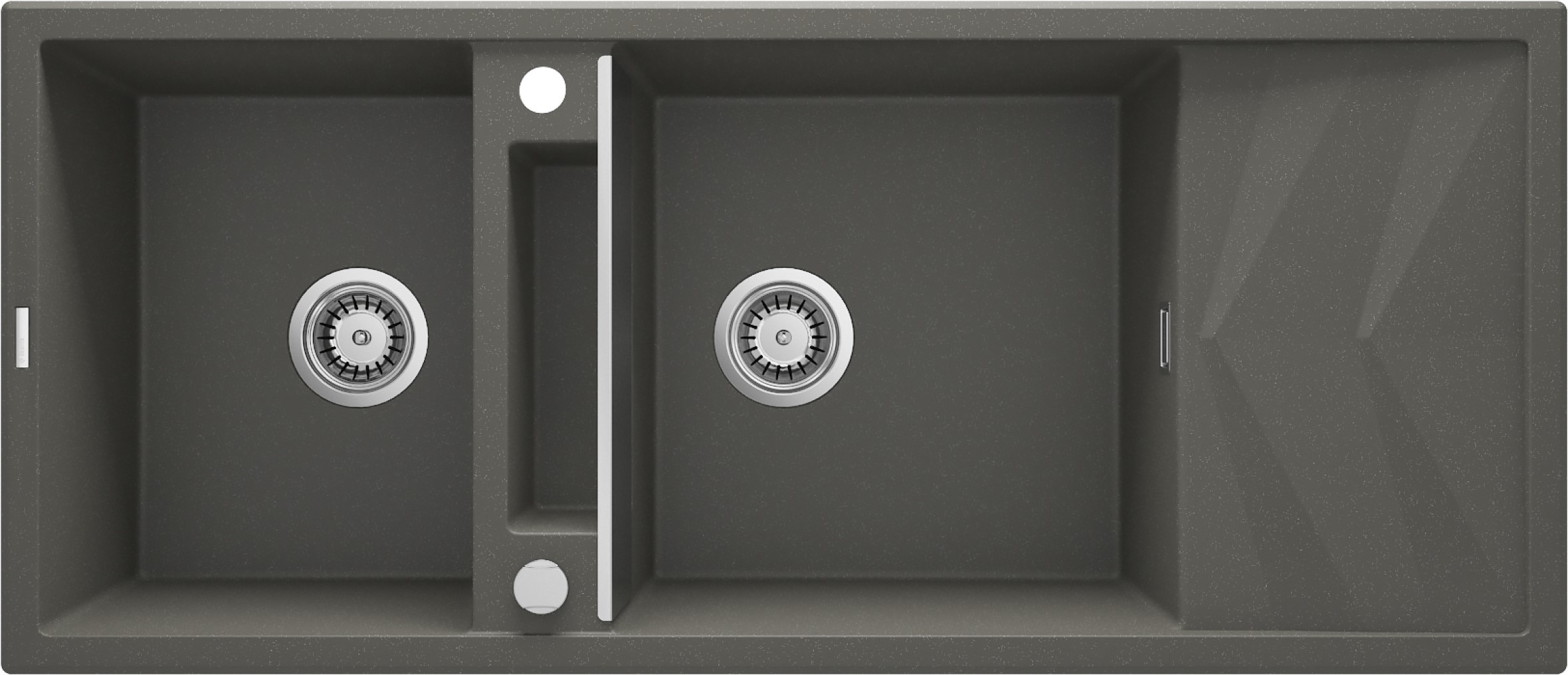 Deante Magnetic lavello in granito 116x50 cm grigio/grafite/inox ZRM_T213