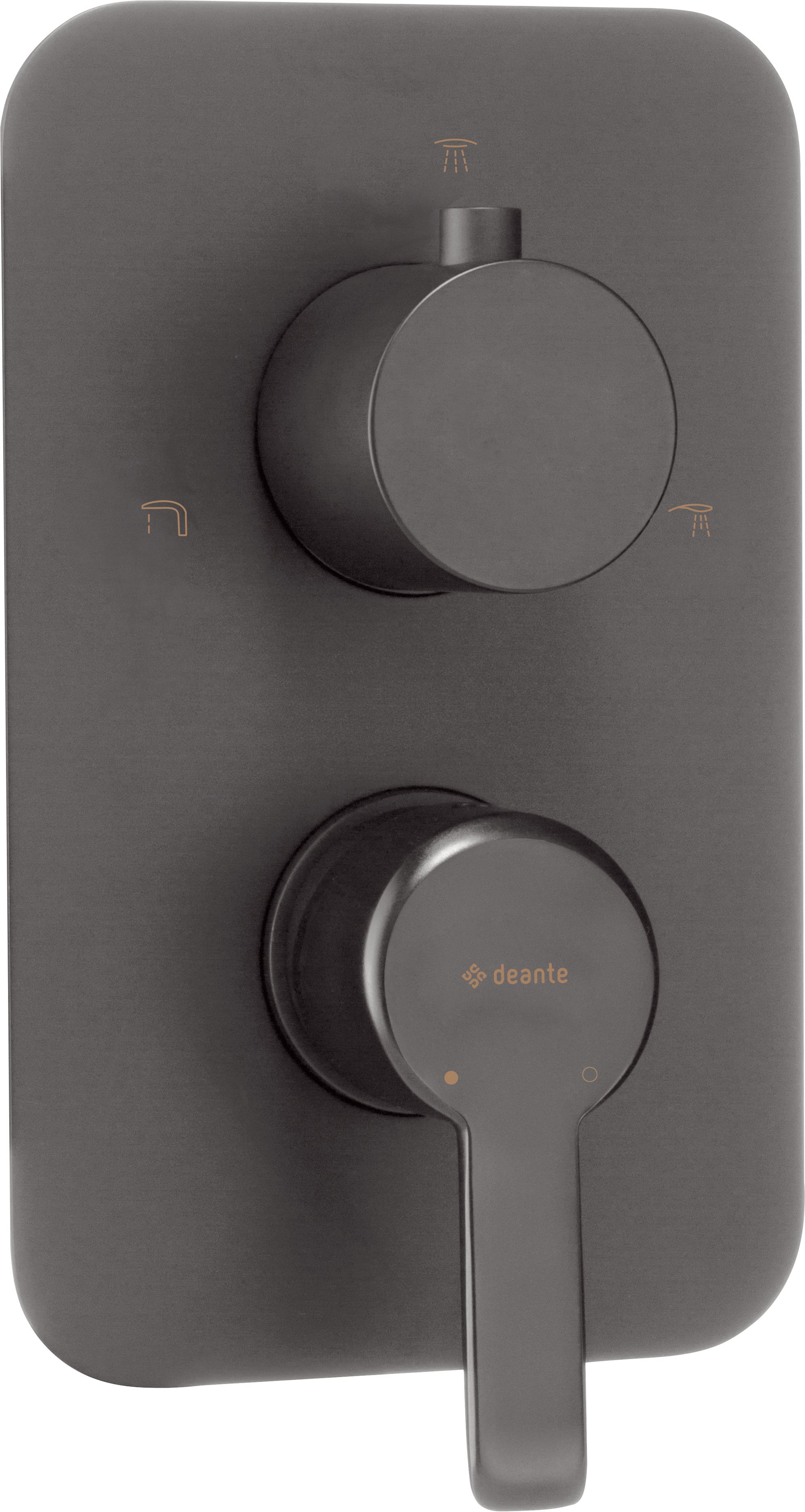 Deante Arnika rubinetto per vasca e doccia da incasso grafite BXY_DQAM