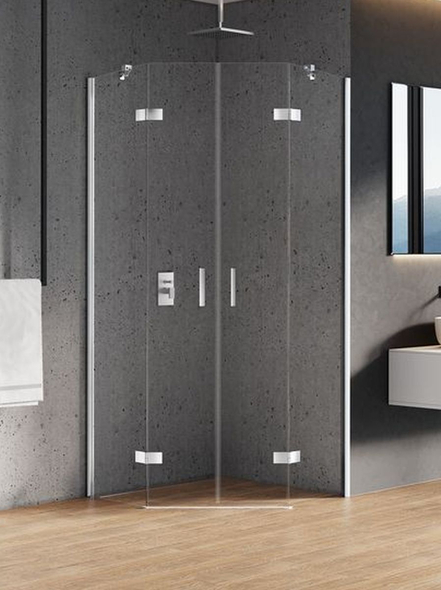 New Trendy New Azura box doccia 90x90 cm cromo lucida/vetro trasparente K-0662