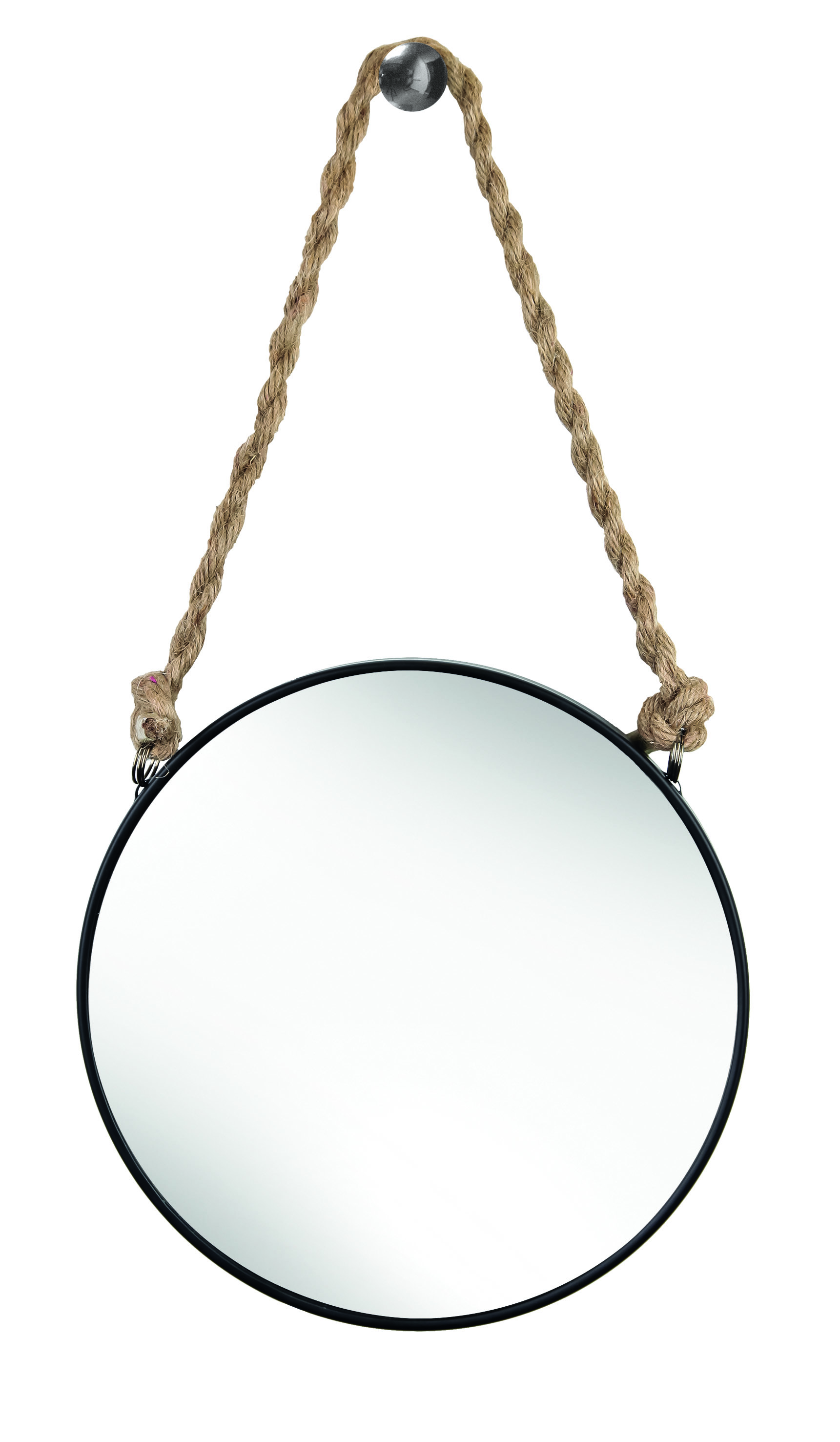 Kleine Wolke Rope Mirror specchio 39.5x23 cm rotonda nero 8653926886