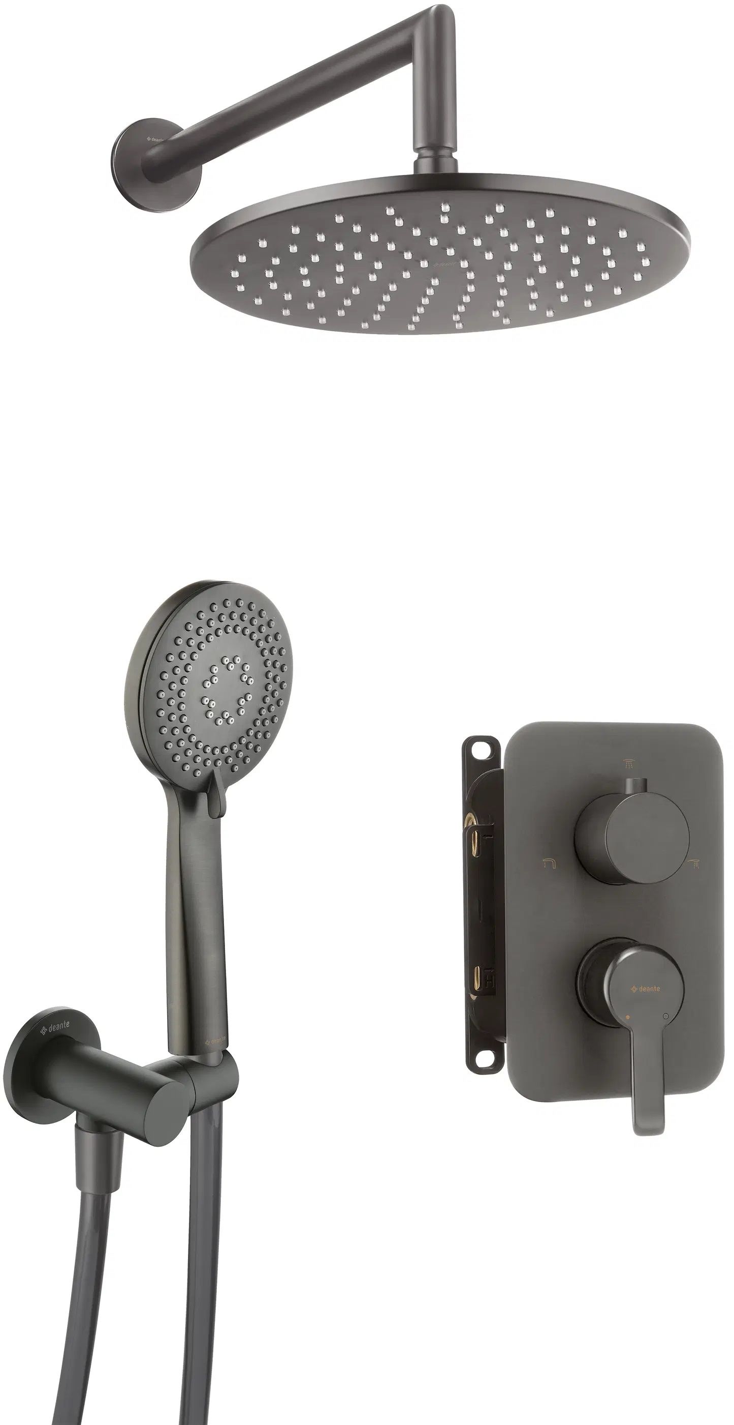 Deante Arnika set doccia da incasso con soffione grafite BXYZDQAM