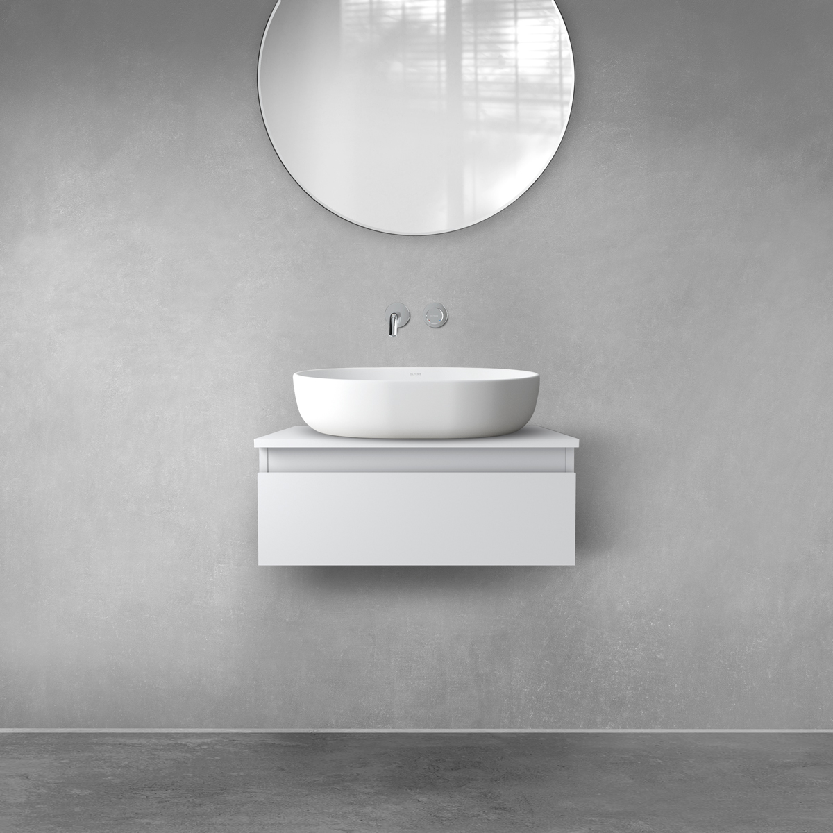 Oltens Vernal armadietto 60x45.6x23.6 cm sottolavabo sospeso grigio 60009700