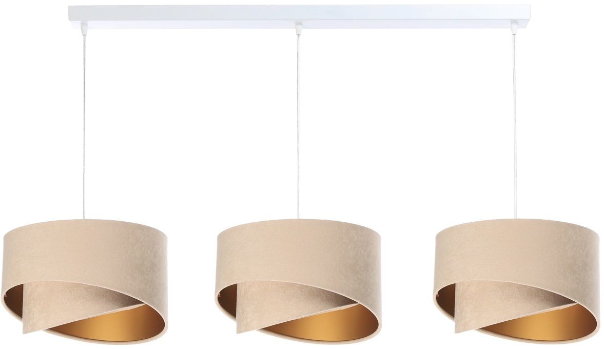 BPS Koncept Galaxy lampada sospesa 3x60 W bianco-oro-beige 060-L3-029