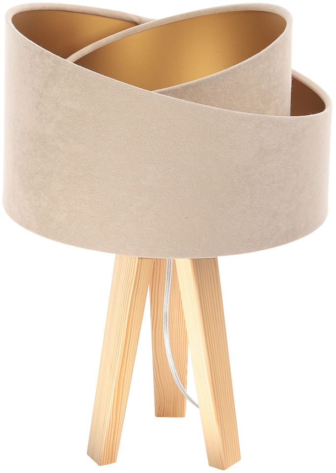 BPS Koncept Galaxy lampada da tavolo 1x60 W oro -legno-beige 060S-029