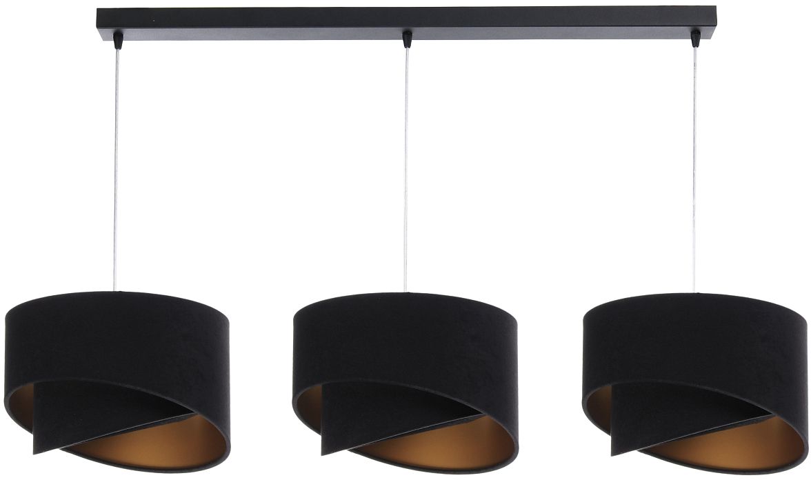 BPS Koncept Galaxy lampada sospesa 3x60 W nero-oro 060-L3-009CZ