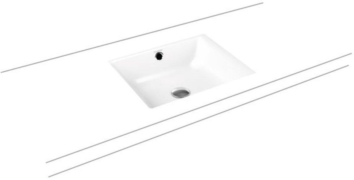 Kaldewei Puro lavabo 46x38.5 cm rettangolare sottopiano bianco 900906003711