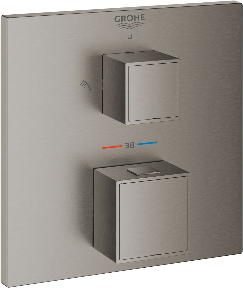 Grohe Grohtherm Cube rubinetto per doccia da incasso con termostato Brushed Hard Graphite 24154AL0