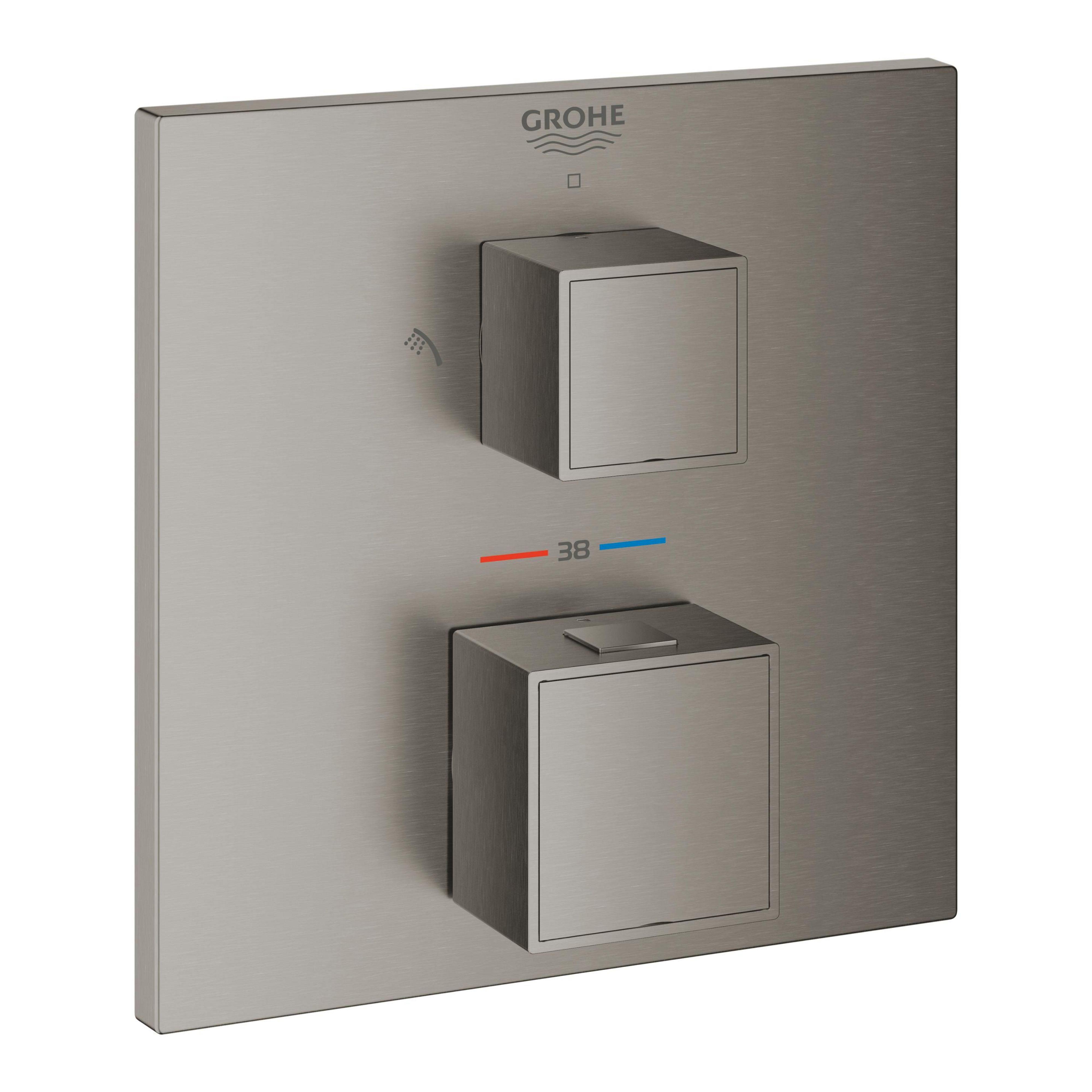 Grohe Grohtherm Cube rubinetto per doccia da incasso con termostato Brushed Hard Graphite 24154AL0