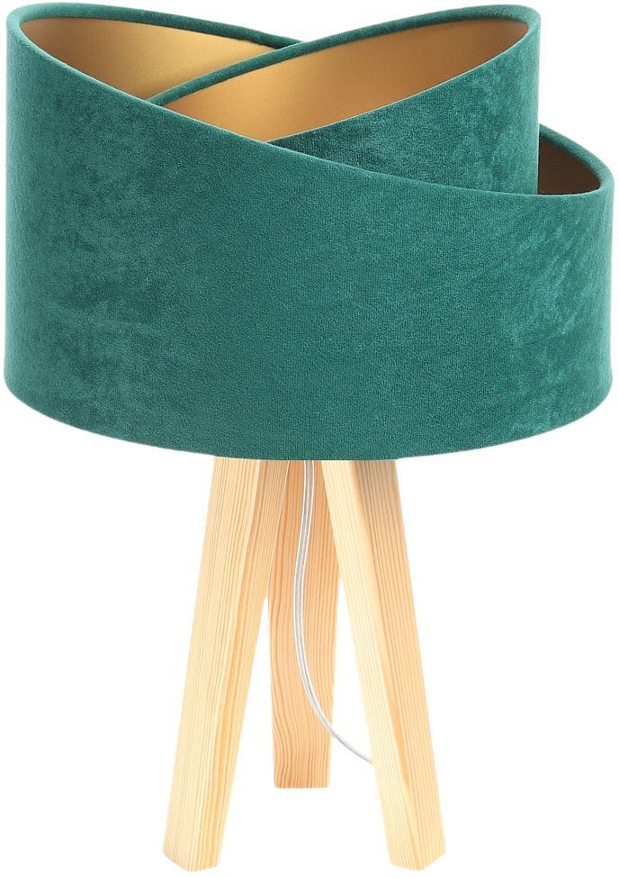 BPS Koncept Galaxy lampada da tavolo 1x60 W verde-oro -legno 060S-003